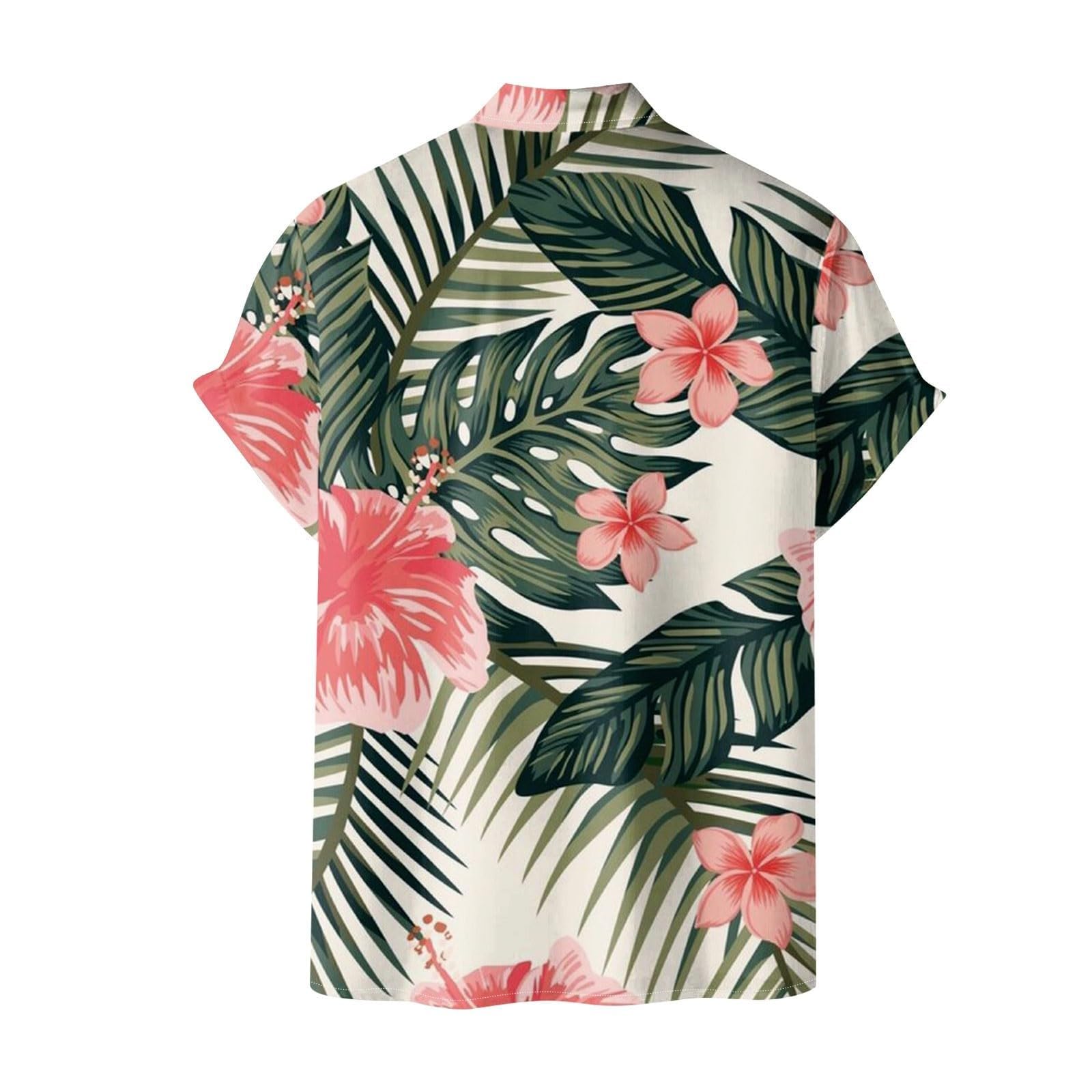 Men's Linen Short Sleeve Button Down Shirt - Breathable Loose Fit Casual Tropical Beach Shirt for Summer | Perfect for Vacation, Outdoor Activities & Relaxing