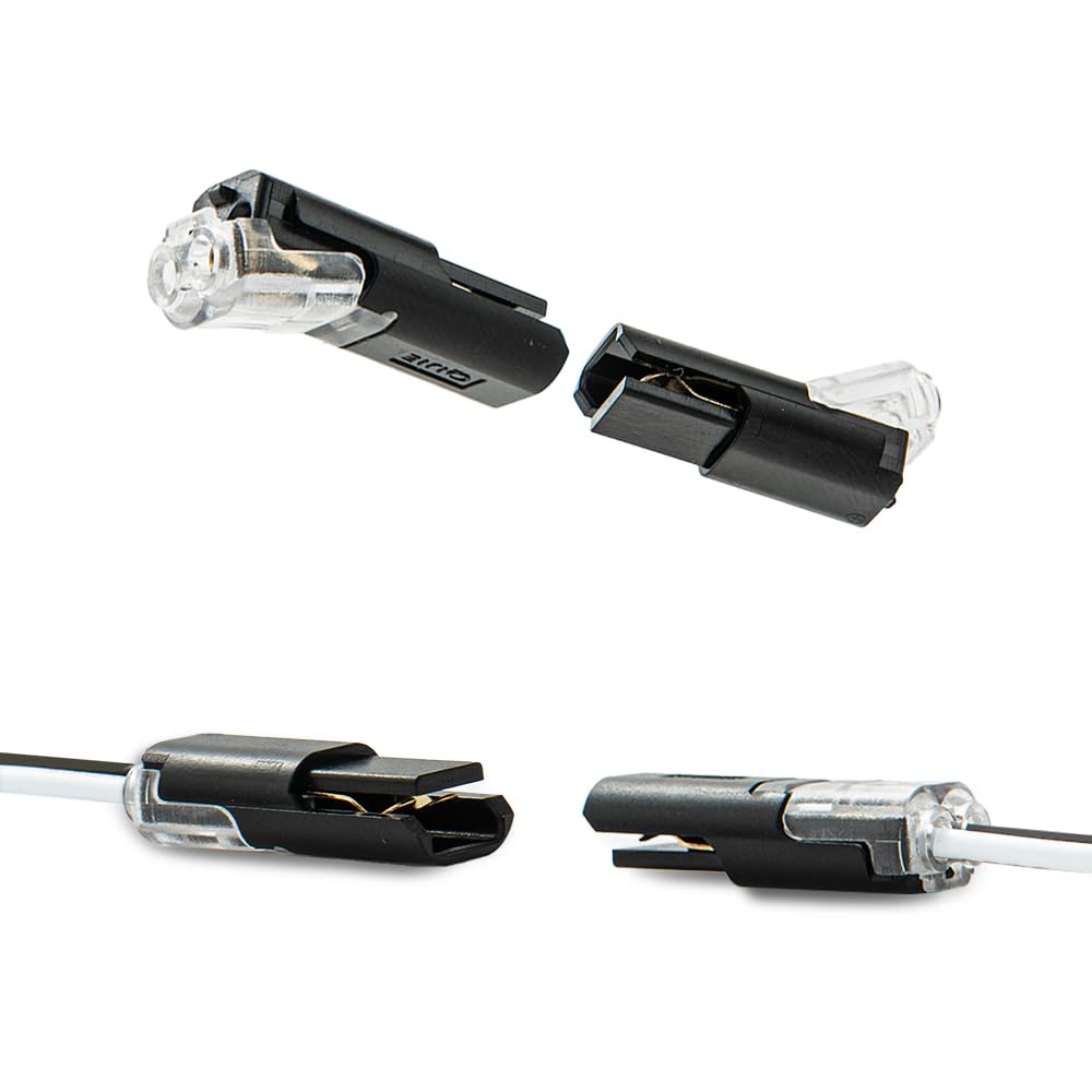 40pcs Double-Wire Plug-in Connectors for LED Strip Lights - Low Voltage Wire Connectors with Locking Buckle for Secure Connection - Perfect for Home Lighting, DIY Projects, and Commercial LED Installations