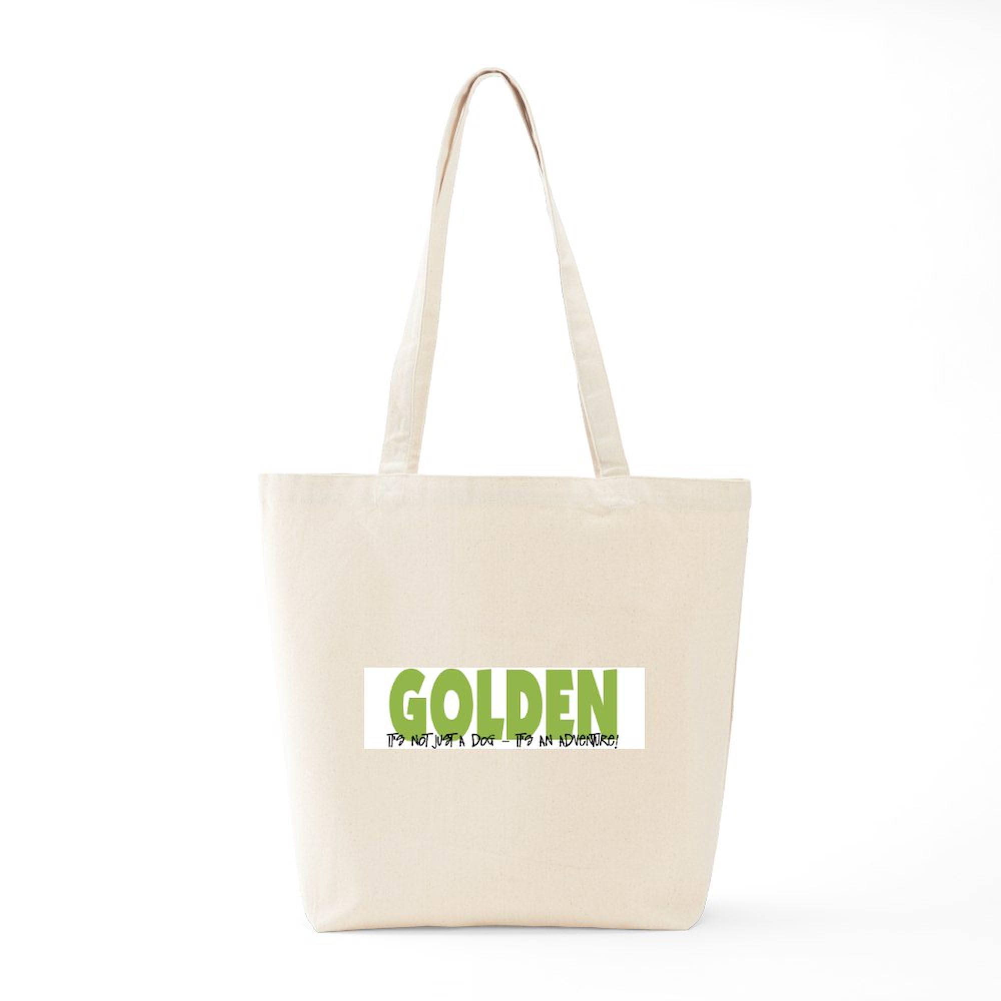 Golden IT's AN ADVENTURE Tote Bag - Natural Canvas Reusable Shopping Bag for Groceries, Beach & Daily Use | Eco-Friendly Cotton Tote with Unique Design
