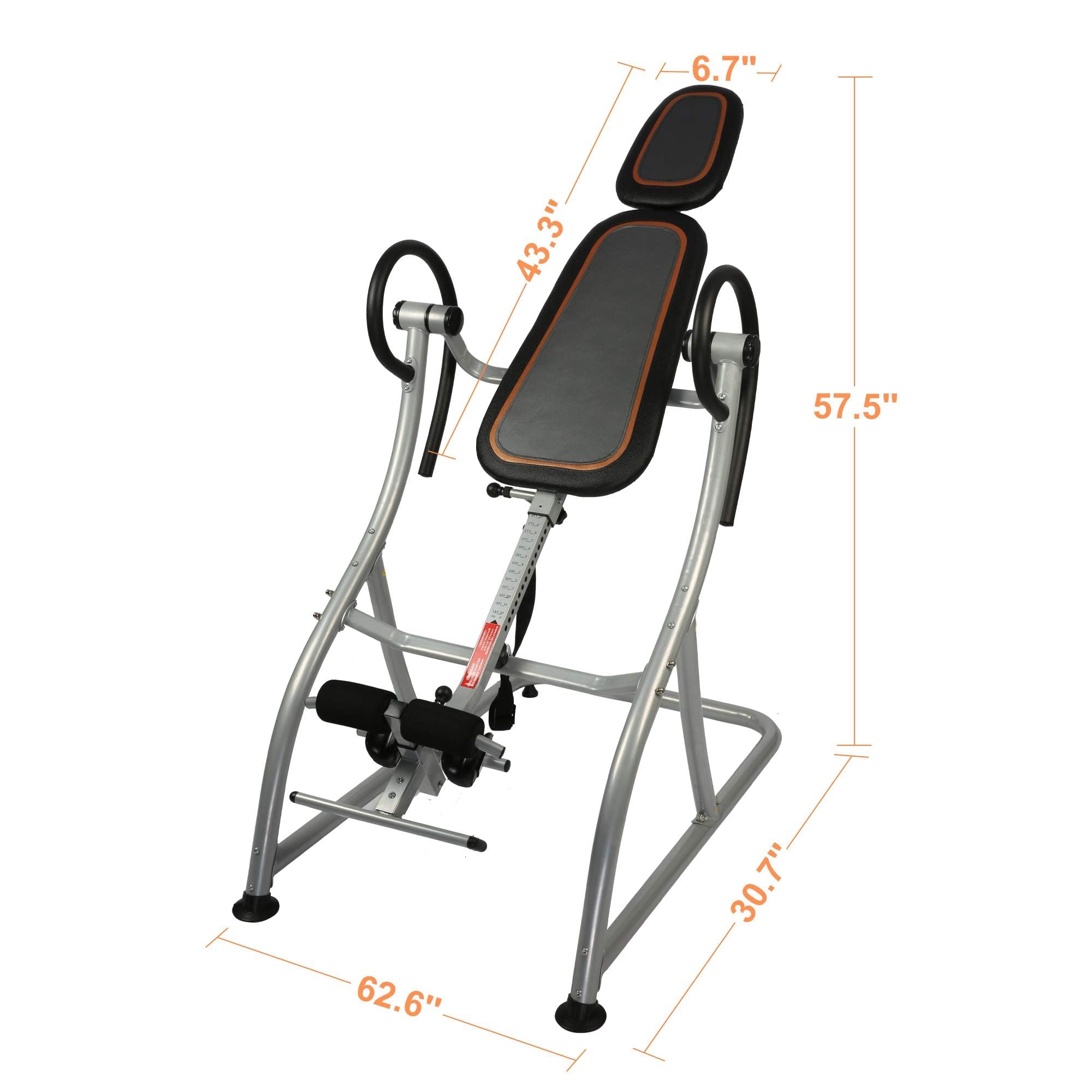 TRY & DO Heavy Duty Inversion Table for Back Pain Relief - 330 lbs Weight Capacity, Adjustable Height Back Stretcher with Comfortable Foam Backrest - Perfect for Home Therapy, Spinal Decompression & Fitness Recovery
