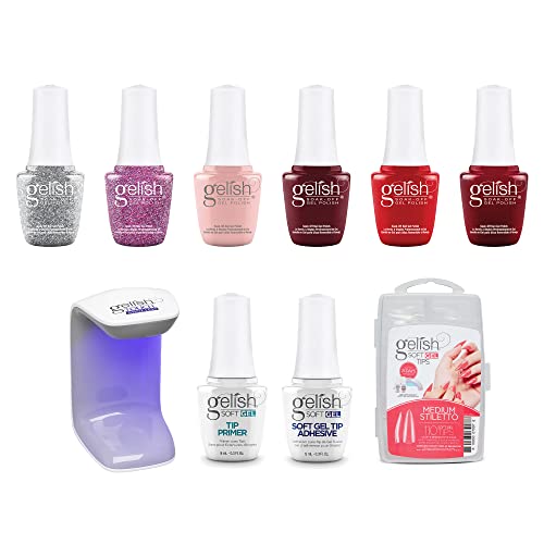 Gelish Professional Nail Polish Set - 6 Colors for Gel Manicure & Pedicure | Long-Lasting, Chip-Resistant | Perfect for Home & Salon Use