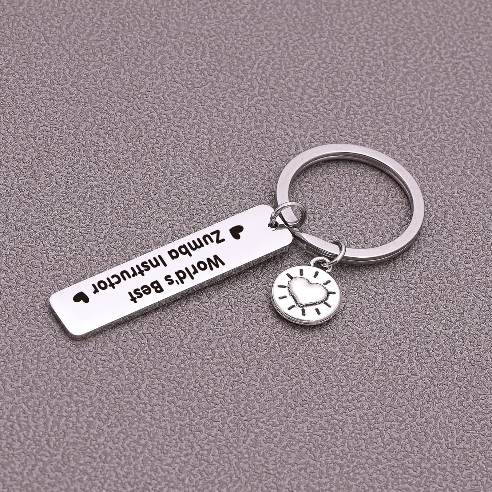 Premium Black Stainless Steel Zumba Dance Teacher Keychain - Fitness Instructor Gift for Women & Men - Modern Round Key Ring for Dance Coaches - Perfect for Zumba Classes, Gym Gifts & Teacher Appreciation