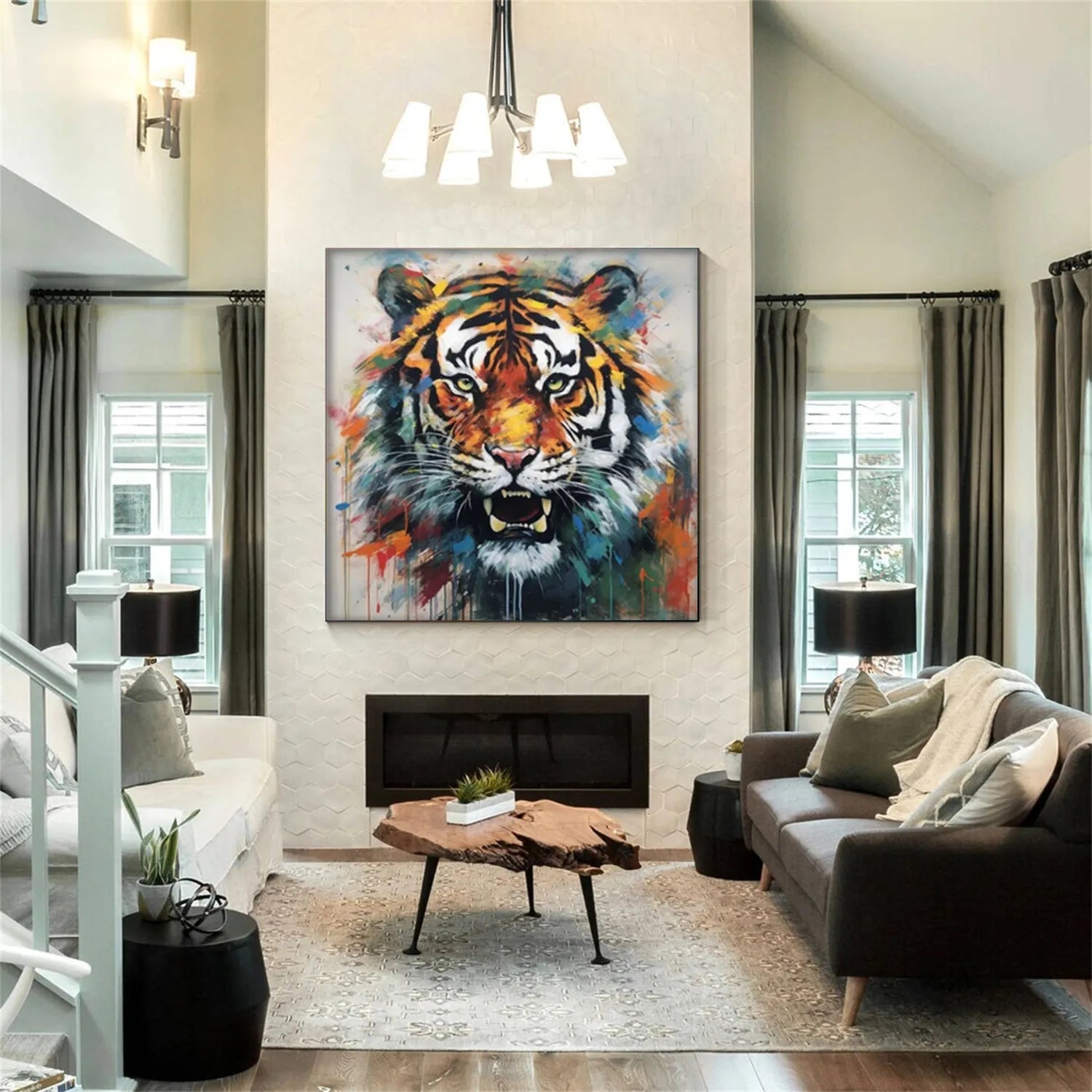Animal Art Painting #AP084 - Handmade Wildlife Canvas Art for Home & Office Decor - Perfect for Living Room, Bedroom, or Gift