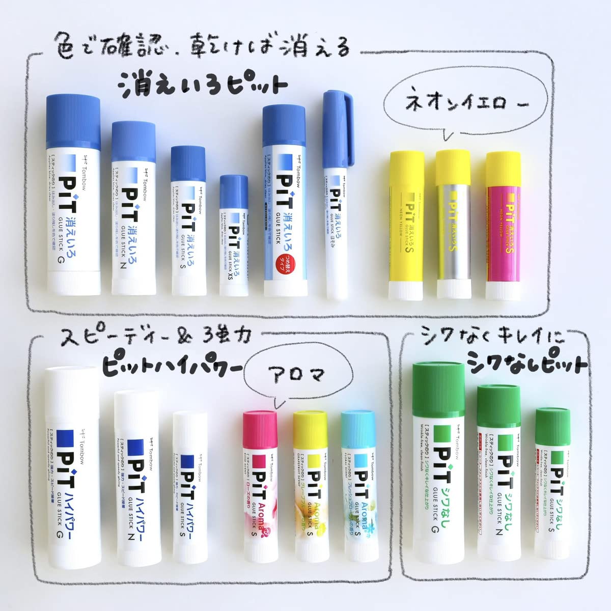 Tombow PT-XSC-20P Disappearing Purple Glue Stick Set - 20 Pack, XS Size (0.2 oz/5g Each) - Color Changes to Clear When Dry - Perfect for Scrapbooking, School Projects & Office Use