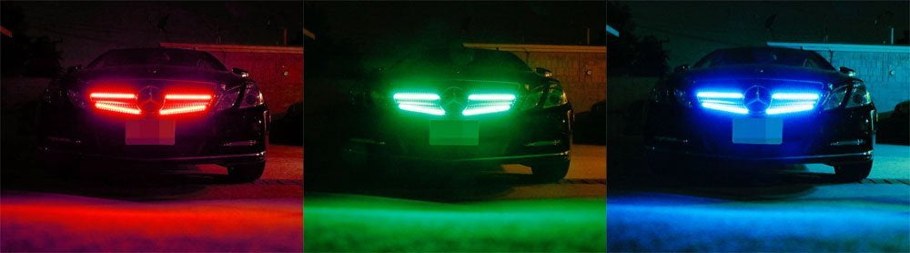 48W 4-Output RGB Wireless Remote Control LED Light Bar with Strobe Effects - Waterproof Off-Road Lighting for Trucks, Jeeps, ATVs, Boats & Motorcycles - Perfect for Night Driving, Camping & Emergency Use