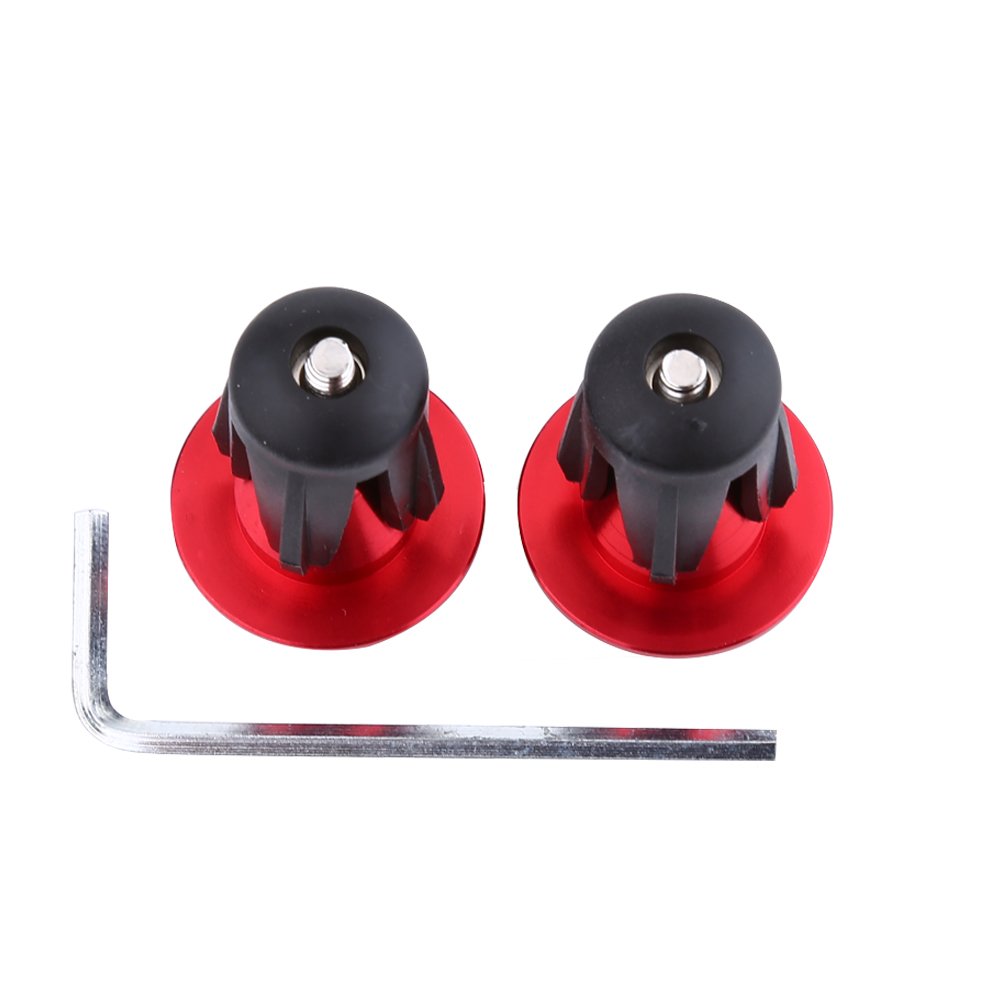 Tbest 2-Pack Colorful Aluminum Bike Handlebar End Plugs - Durable MTB/Road Bicycle Bar Grips & End Caps Accessories for Mountain & Commuter Bikes (Perfect for Cycling Safety & Customization)