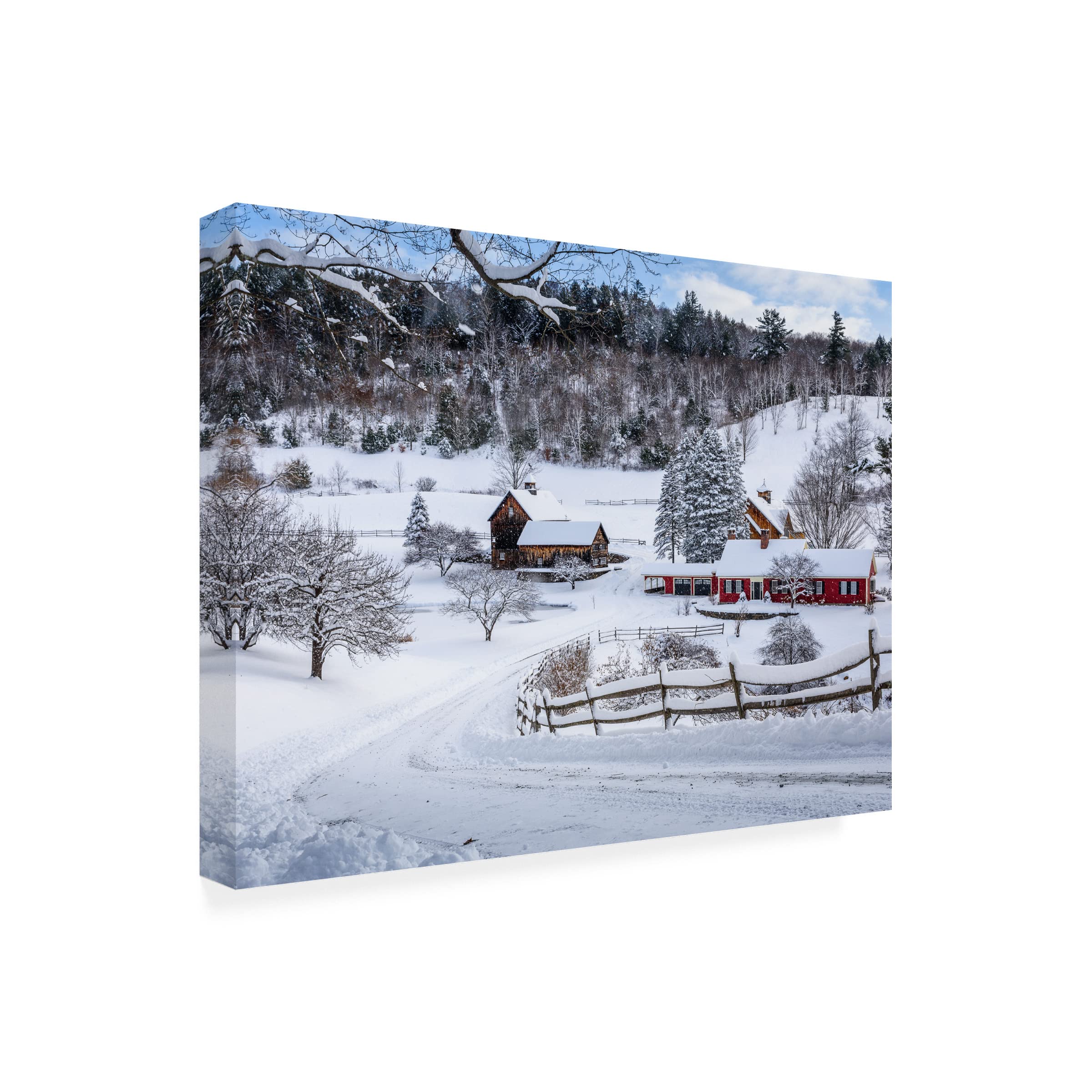 Brenda Petrella Photography 'Winter in Vermont' Canvas Wall Art Print - Landscape Nature Photography for Home & Office Decor