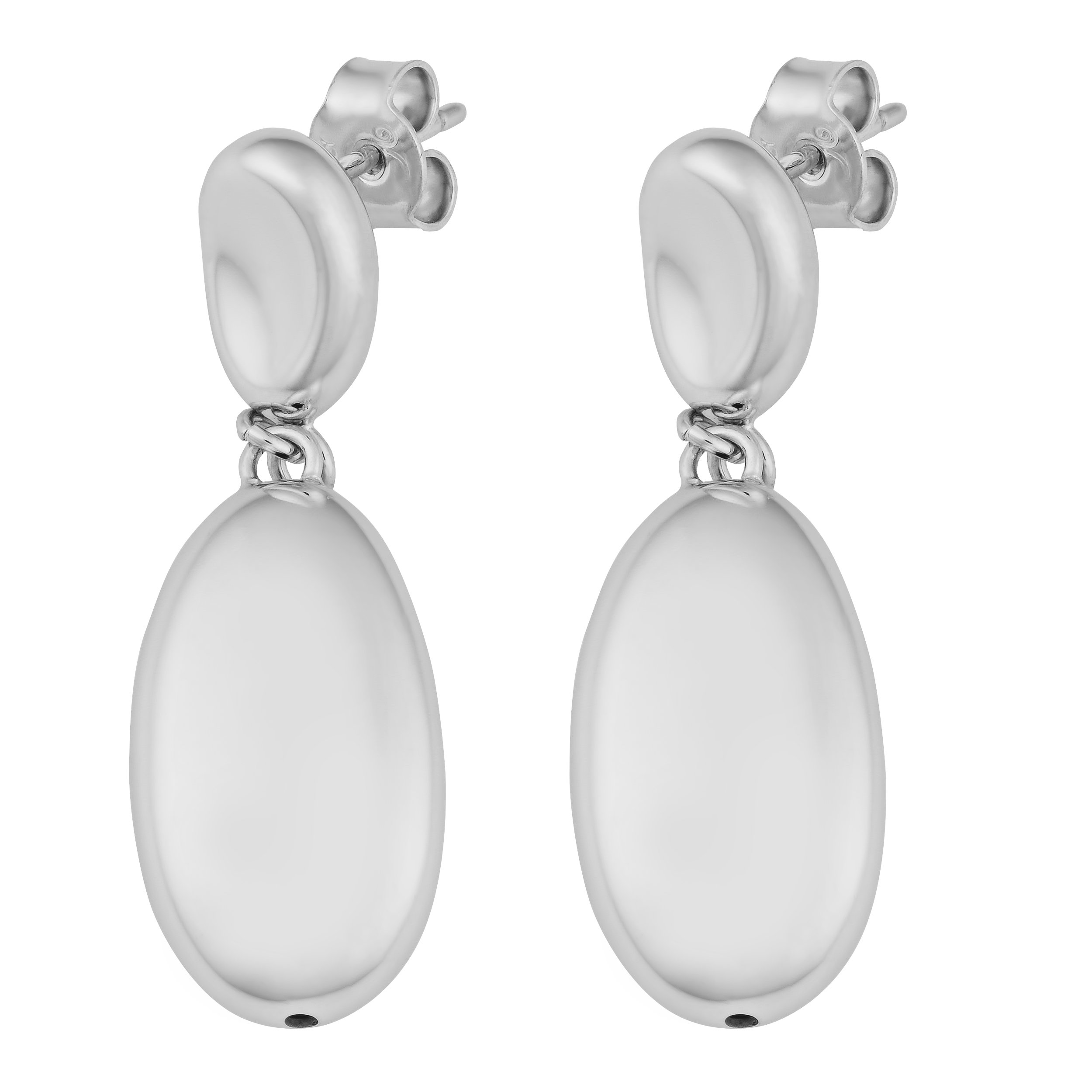 Sterling Silver Electroform Oval Beads Dangle Earrings for Women | Elegant Handmade Jewelry Gift | Perfect for Parties, Weddings & Everyday Wear