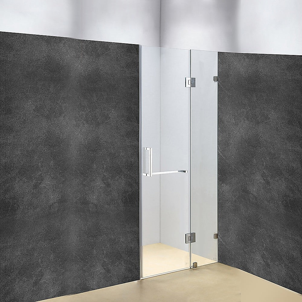 10mm Frameless Shower Screen 120x200cm - Wall to Wall Bathroom Glass Enclosure by Della Francesca | Perfect for Modern Bathrooms & Spa-Like Showers