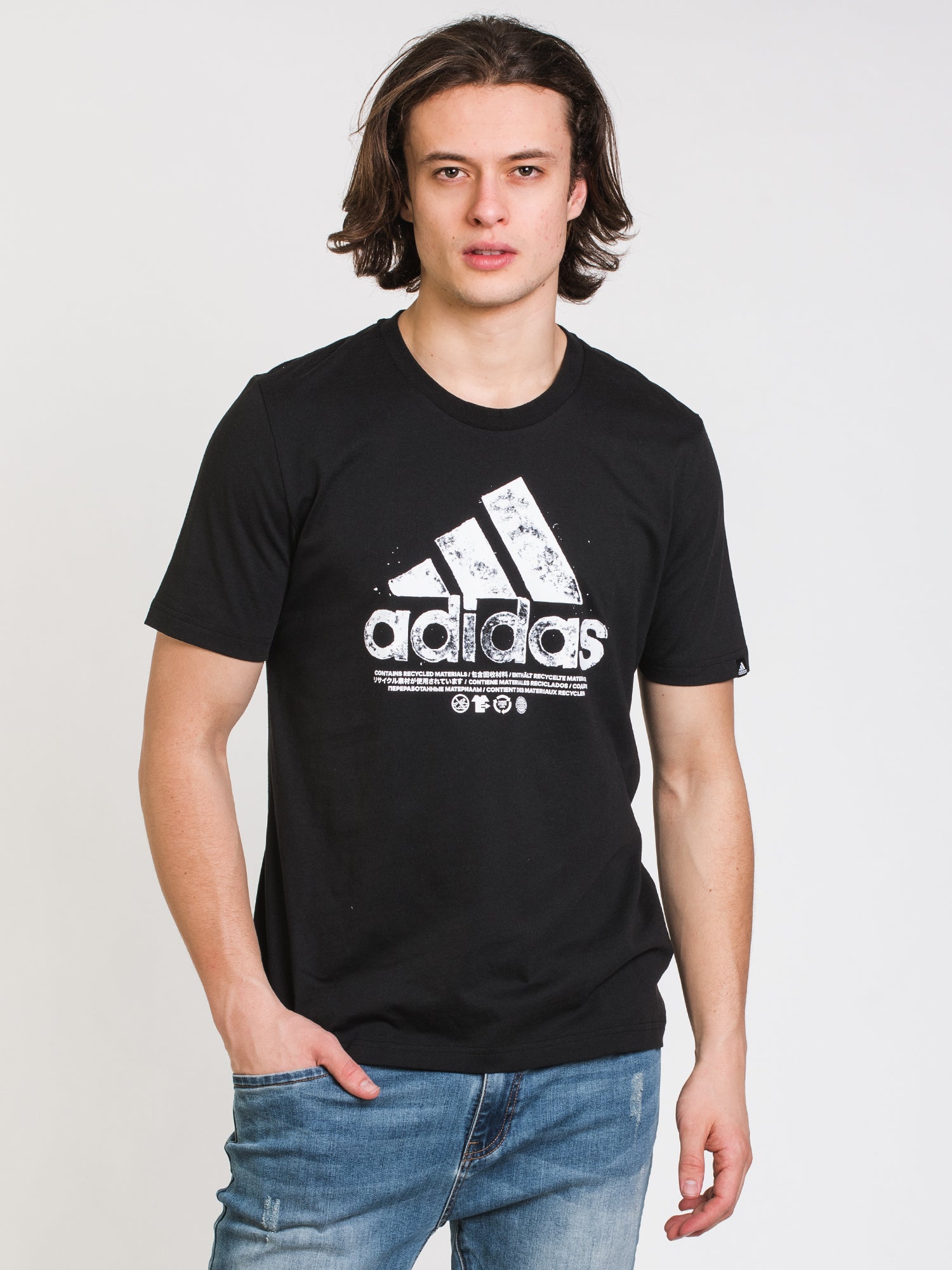 Adidas Recycled Logo T-Shirt - Eco-Friendly Men's & Women's Casual Tee - Perfect for Gym, Workout & Everyday Wear