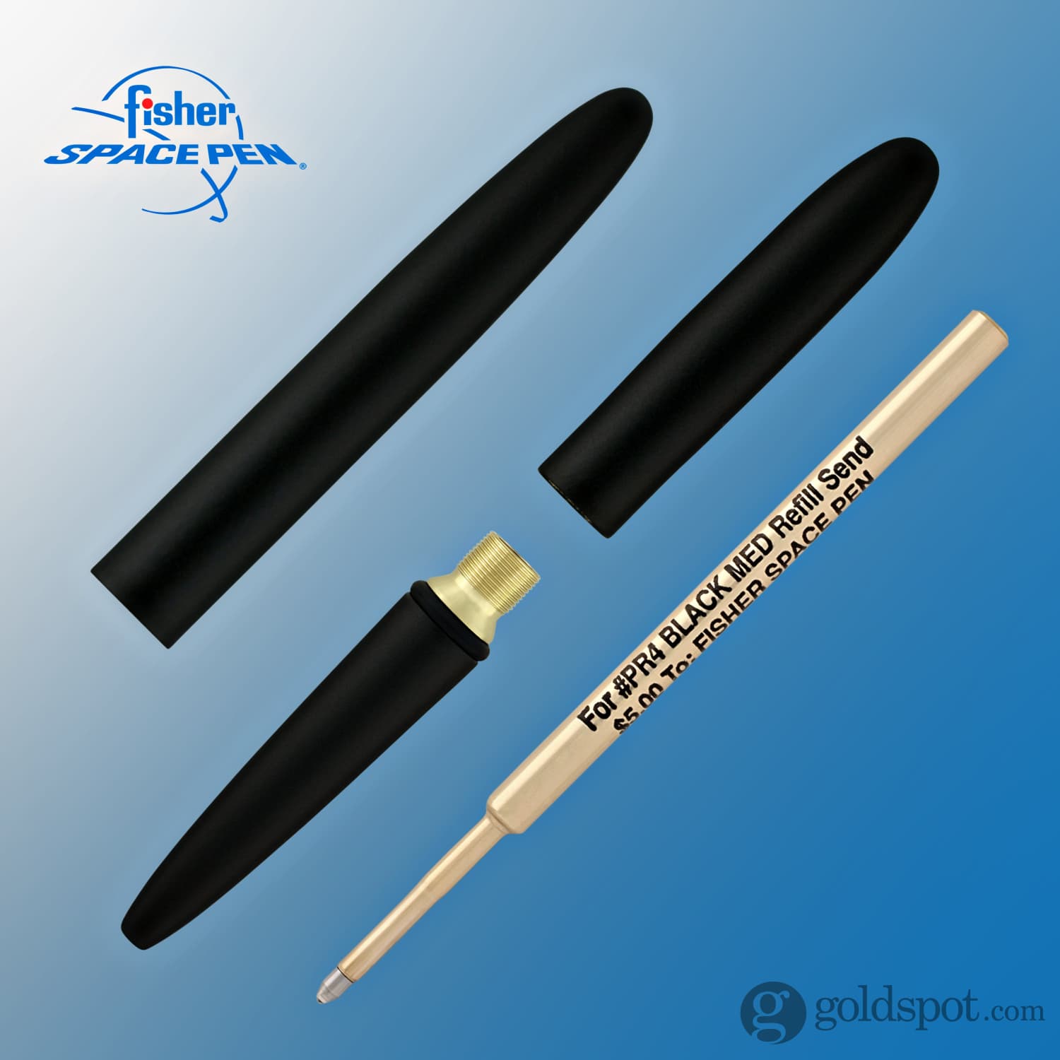 Fisher Space Pen Bullet Ballpoint Pen - Matte Black Finish | Compact & Refillable for Everyday Carry, Travel, and Outdoor Adventures