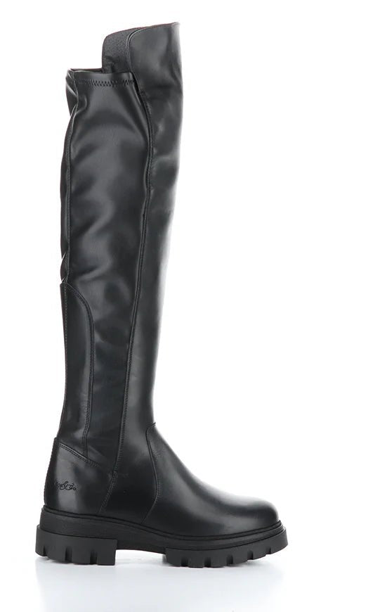 Waterproof Black Over The Knee Boots for Women - Fashionable Winter & Rain Boots for Outdoor Activities, Parties and Cosplay