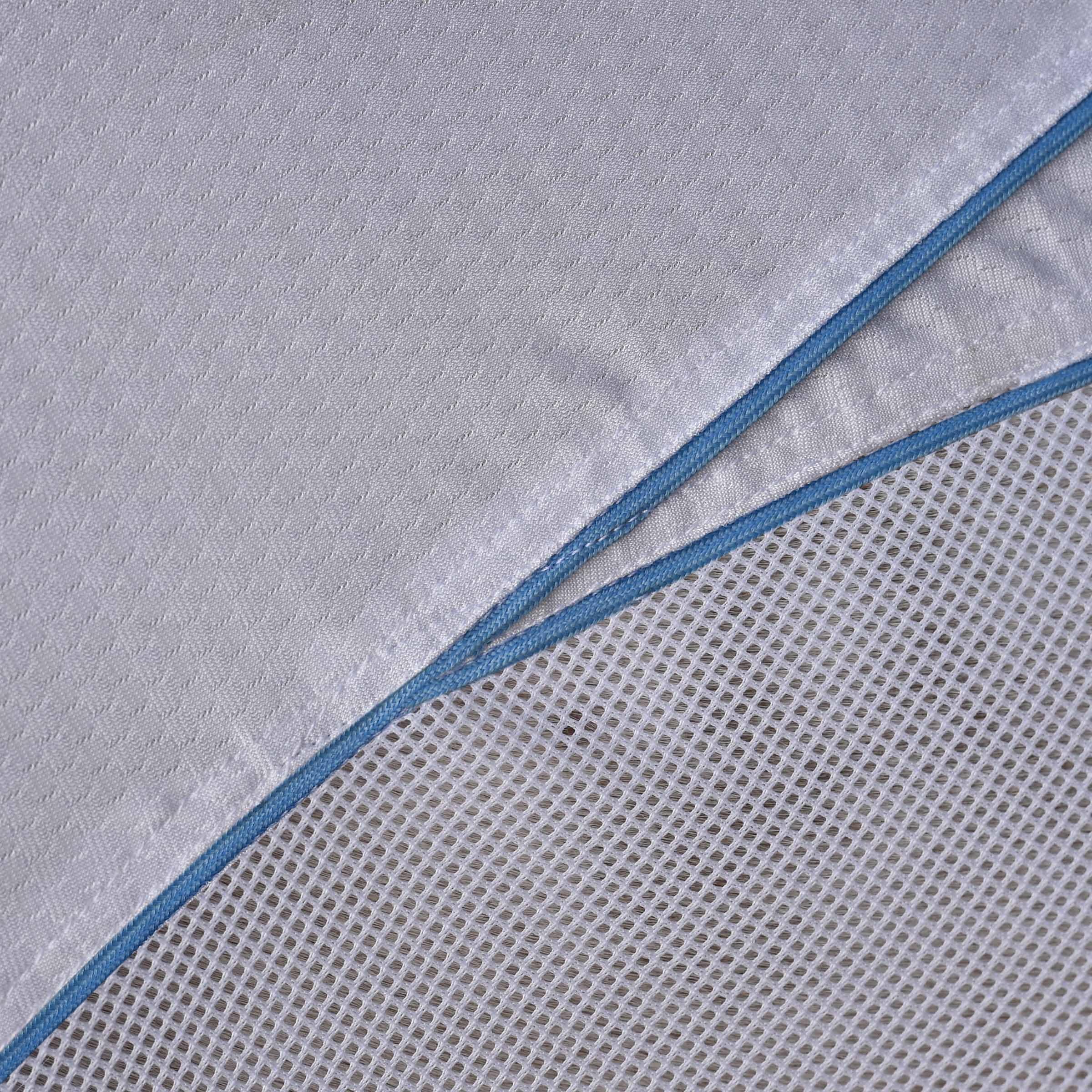 WeatherBeeta Air-Tec Cooler Standard Neck Horse Blanket - Breathable Summer Sheet, White & Blue, 72 Inch - Ideal for Hot Weather Riding and Turnout