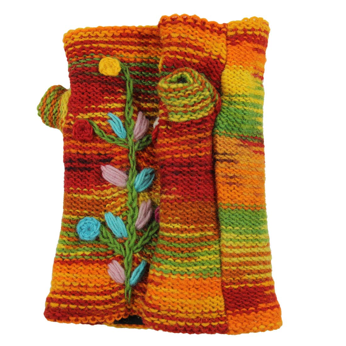 Hand Knit 100% Wool Fleece Lined Winter Gloves for Men & Women - Warm Hand Warmers for Outdoor Activities, Skiing, Hiking, and Cold Weather