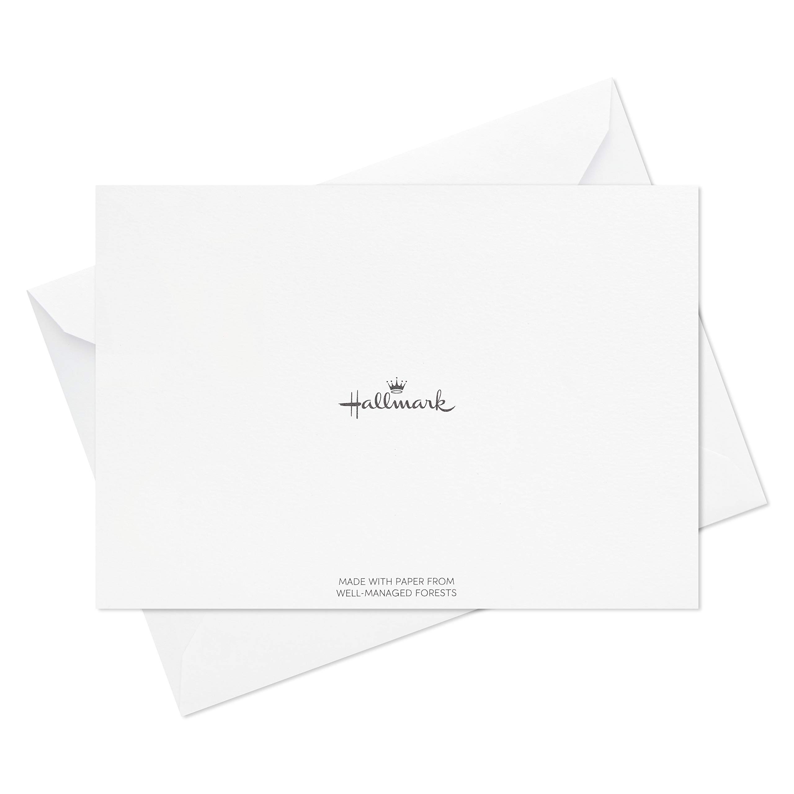 Hallmark Blank Cards Assortment - 40 Geometric Silver Foil Note Cards with Envelopes | Elegant Stationery for Weddings, Thank You Notes & Special Occasions