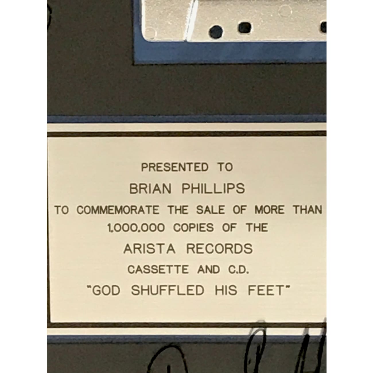 Crash Test Dummies God Shuffled His Feet RIAA Platinum Album Award - Signed by Band Members - Rare Collectible Music Memorabilia - Perfect for Music Fans & Record Collectors
