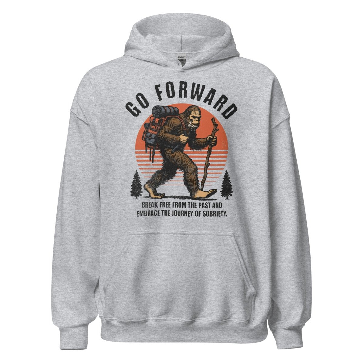 Go Forward Sobriety Journey Unisex Hoodie - Comfortable & Inspirational Apparel for Recovery Support & Everyday Wear