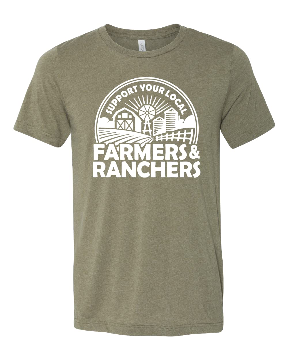 Support Local Farmers & Ranchers T-Shirt - Farm Girl & Farmer Apparel - Farmers Market Tee - Positive Agriculture Shirt - Ranch Life Clothing for Men & Women - Perfect for Farm Visits, Farmers Markets & Rural Lifestyle