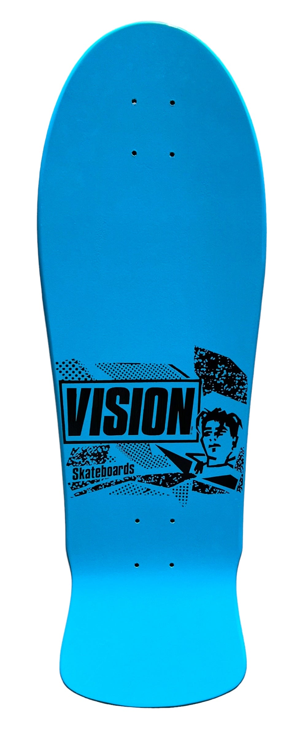 VISION GONZ Reissue Skateboard Deck - Blue Dip & Pink Eyes | Pro Skateboard for Street & Park Riding | Perfect for Skaters & Collectors