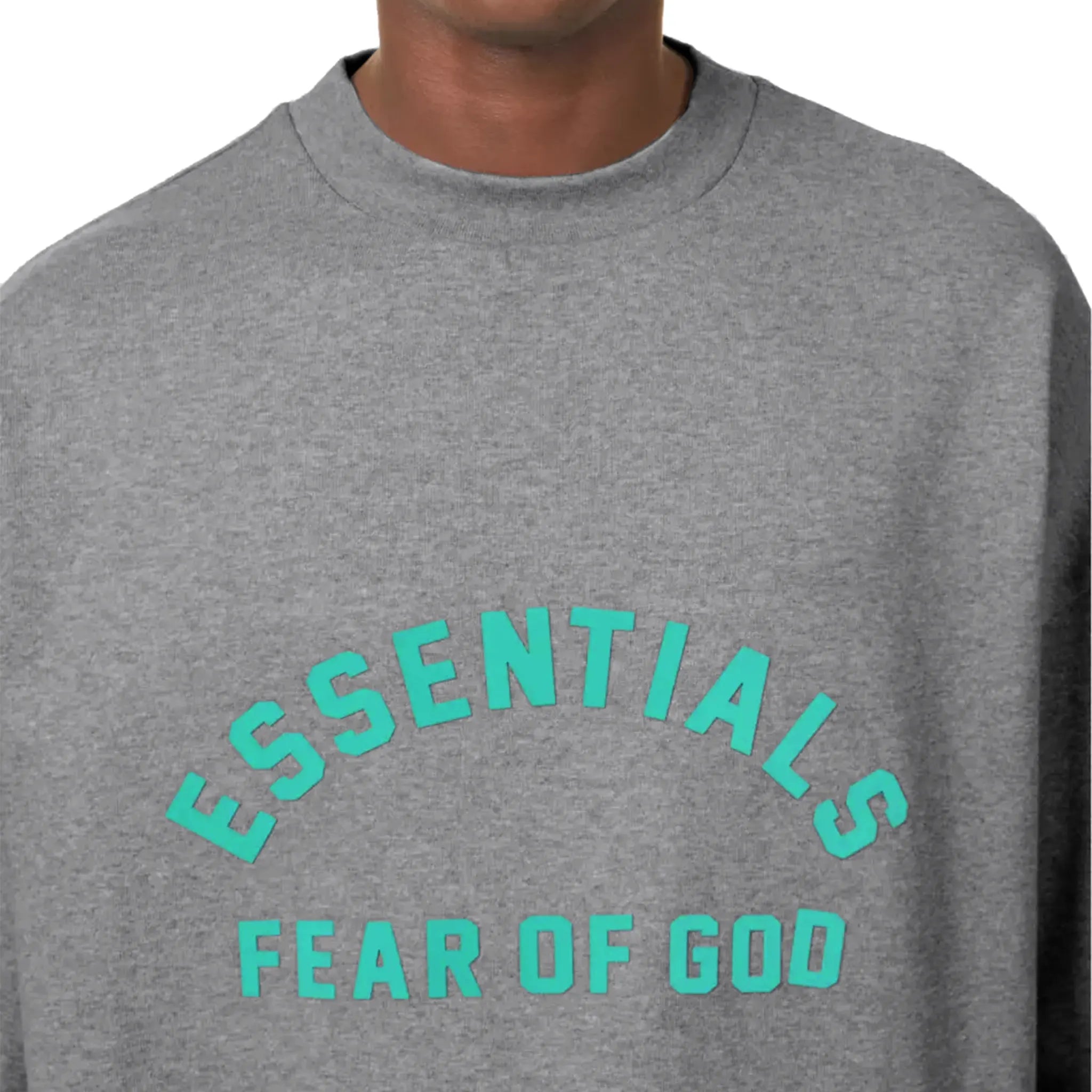 Fear Of God Essentials Heavy Jersey Short Sleeve T-Shirt - Dark Heather Oatmeal | Men's Casual Streetwear Tee for Everyday Wear & Layering