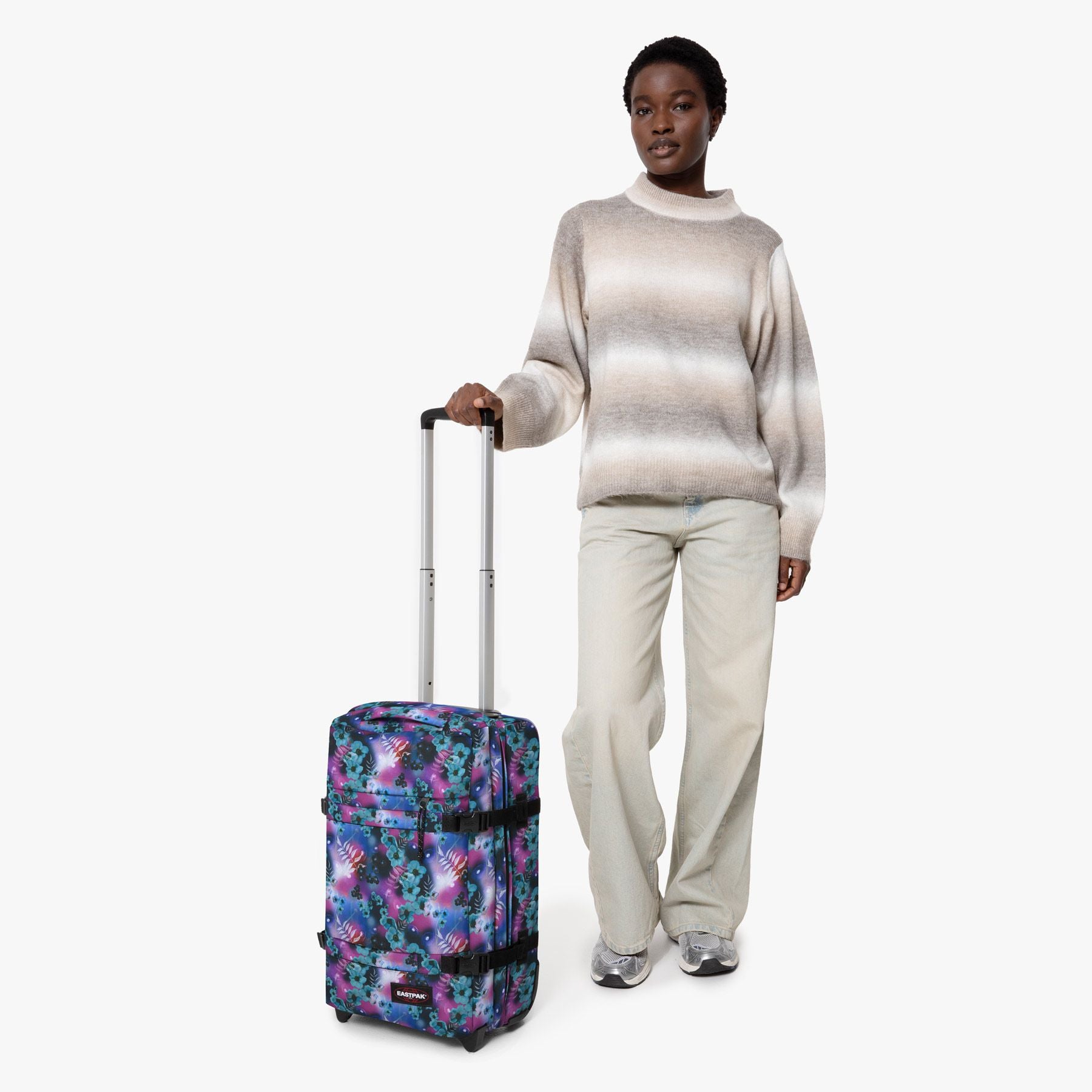 Eastpak Transit'R S Backpack - Dreamflower Dark Print, Durable Laptop Bag for School, College & Travel | Stylish & Functional Daypack for Work & Commuting