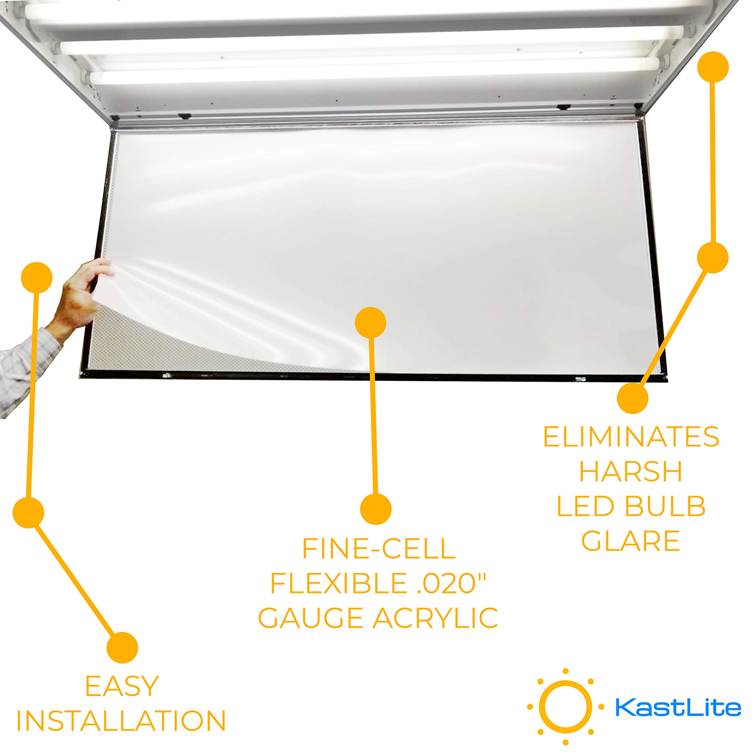 KastLite White Ceiling Light Cover - 9.875