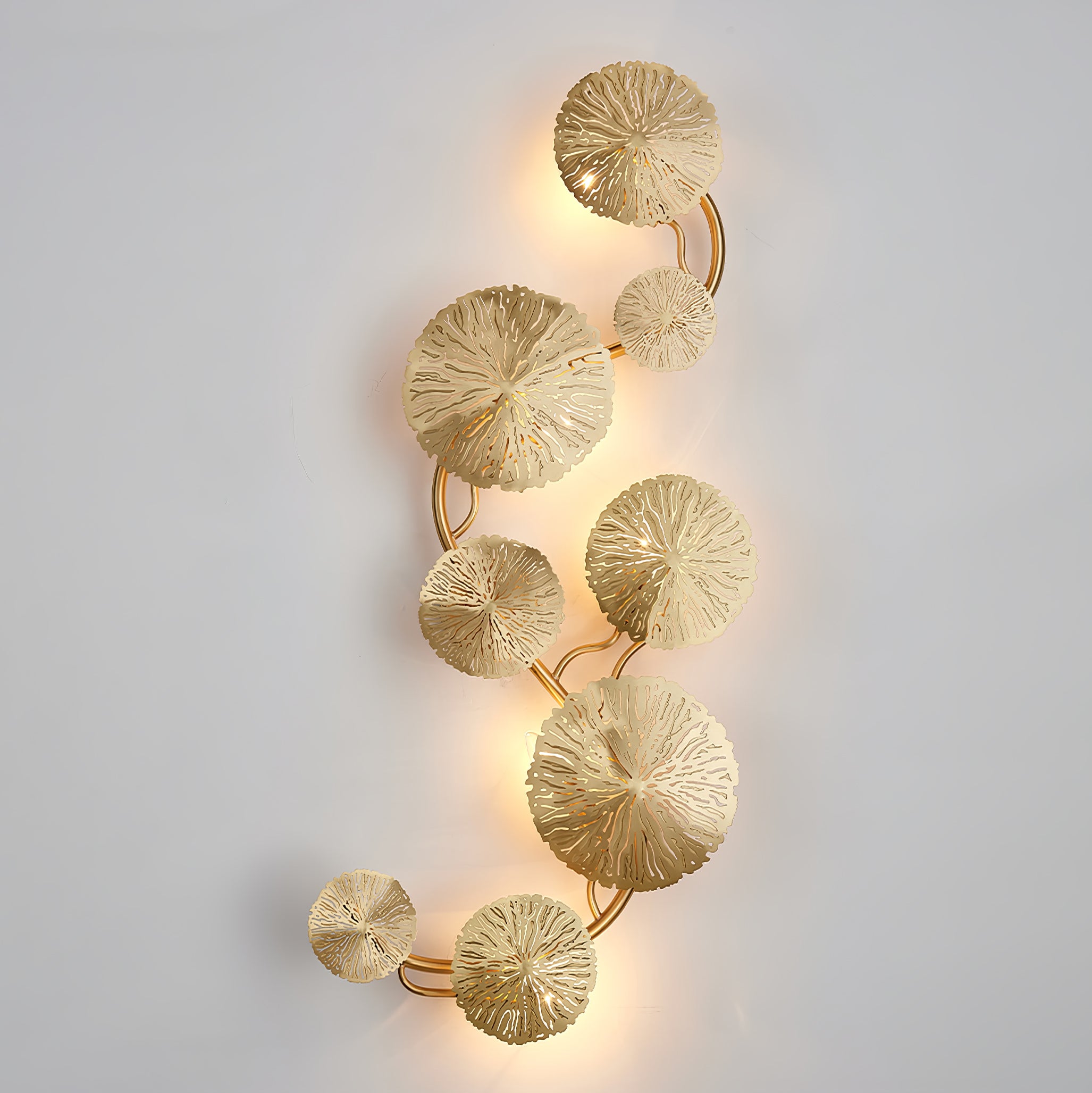 Lotus Leaf Wall Sconce Light Fixture - Modern Boho Decor for Living Room, Bedroom & Hallway - Nature-Inspired Wall Lighting for Home & Office