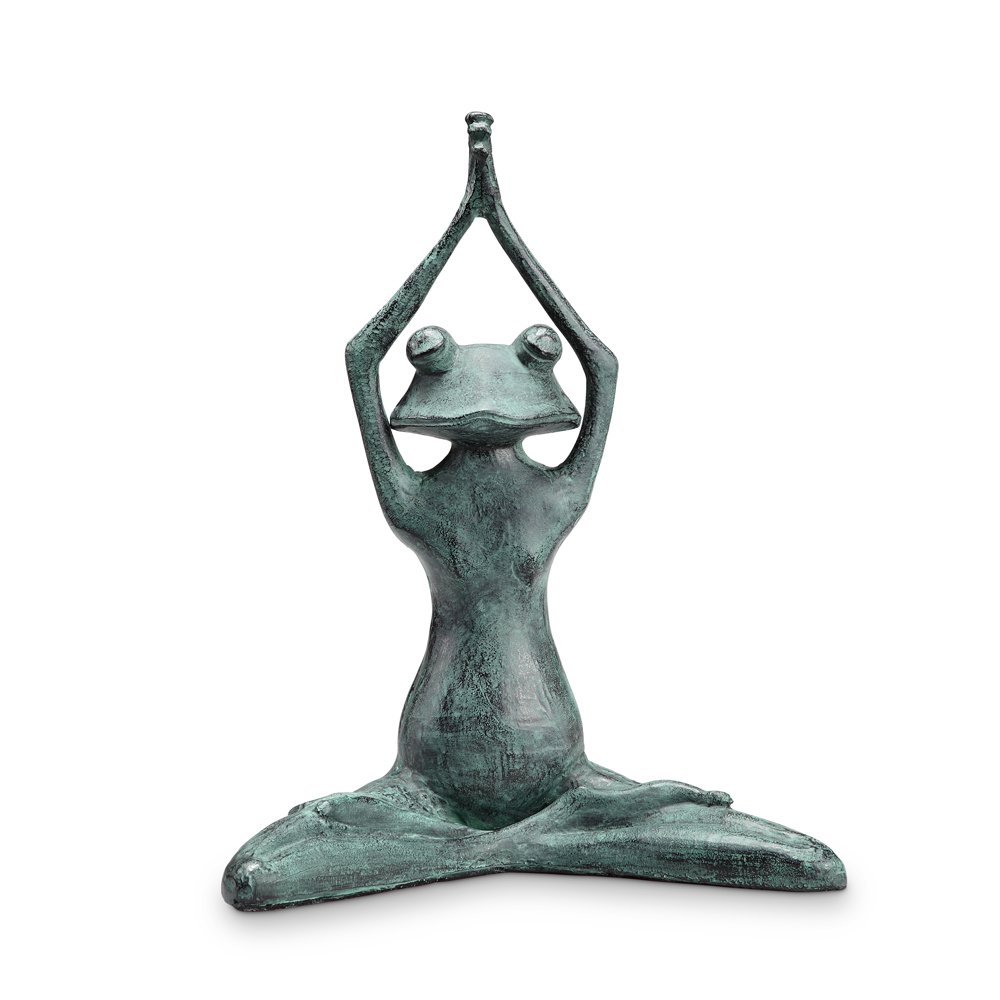 SPI Home Large Green Frog Garden Stretching Yoga Mat - Perfect for Outdoor Yoga, Meditation, and Relaxation in Your Backyard or Park