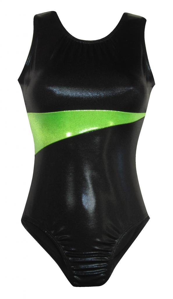 Intensity Black/Lime/Black Leotard - High Performance Dance & Gymnastics Wear for Women | Perfect for Ballet, Yoga & Workouts