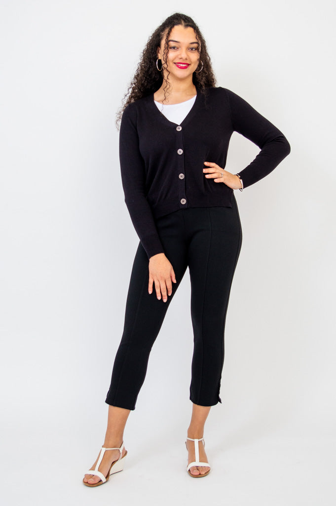 Jessica Women's Black Bamboo Cotton Sweater - Soft & Comfortable Pullover for Casual Wear, Office & Fall Outfits
