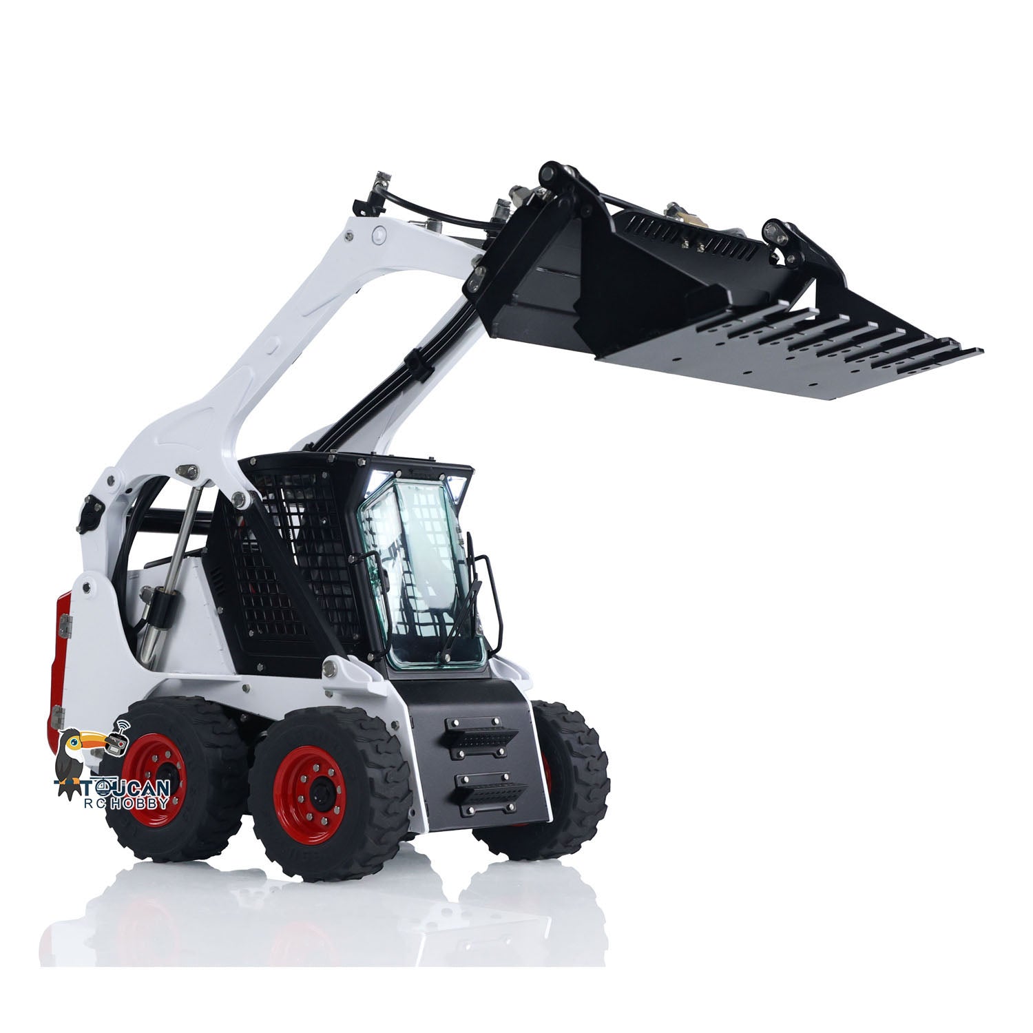 1/14 LESU Metal RC Hydraulic Skid Steer Loader with Sound & Light - DIY Radio Controlled Model Toy for Construction Enthusiasts - Perfect for Indoor/Outdoor Play, Collecting, and STEM Learning