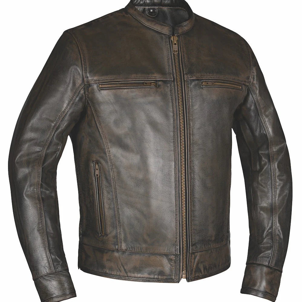 UNIK Leather Co. Men's Premium Leather Motorcycle Jacket - Indy Style Biker Jacket for Riding & Casual Wear | Durable, Stylish & Comfortable for Harley, Cruiser & Daily Use