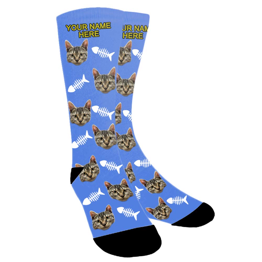 Custom Photo Socks with Pet Faces - Personalized Funny Socks Featuring Your Dog, Cat or Other Pets - Unique Gift for Pet Lovers, Christmas, Birthdays & Special Occasions