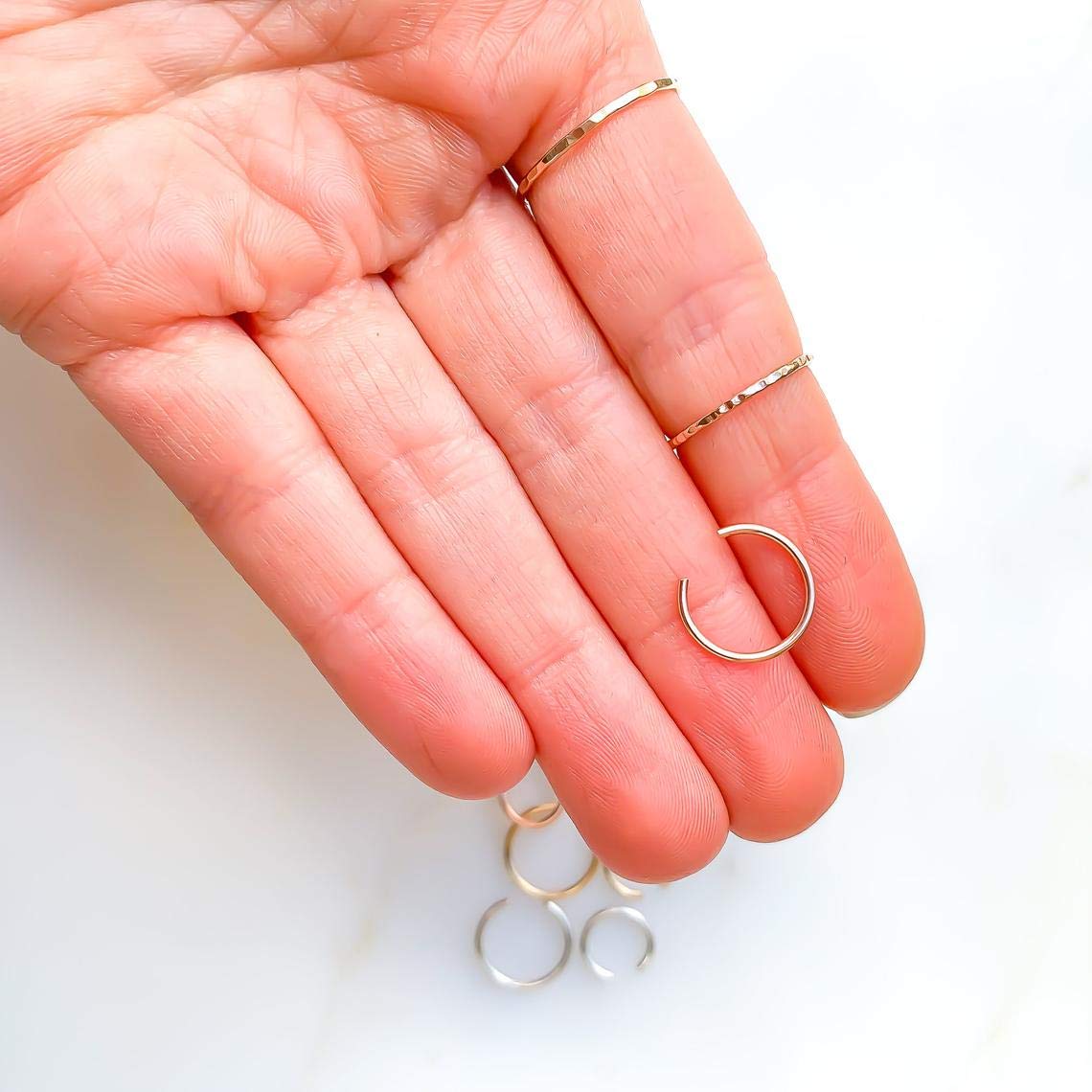14K Rose Gold Filled Non-Pierced Ear Cuffs for Women - 18ga 12mm Conch Earrings, Elegant Rose Gold Ear Jewelry for Parties, Weddings & Everyday Wear