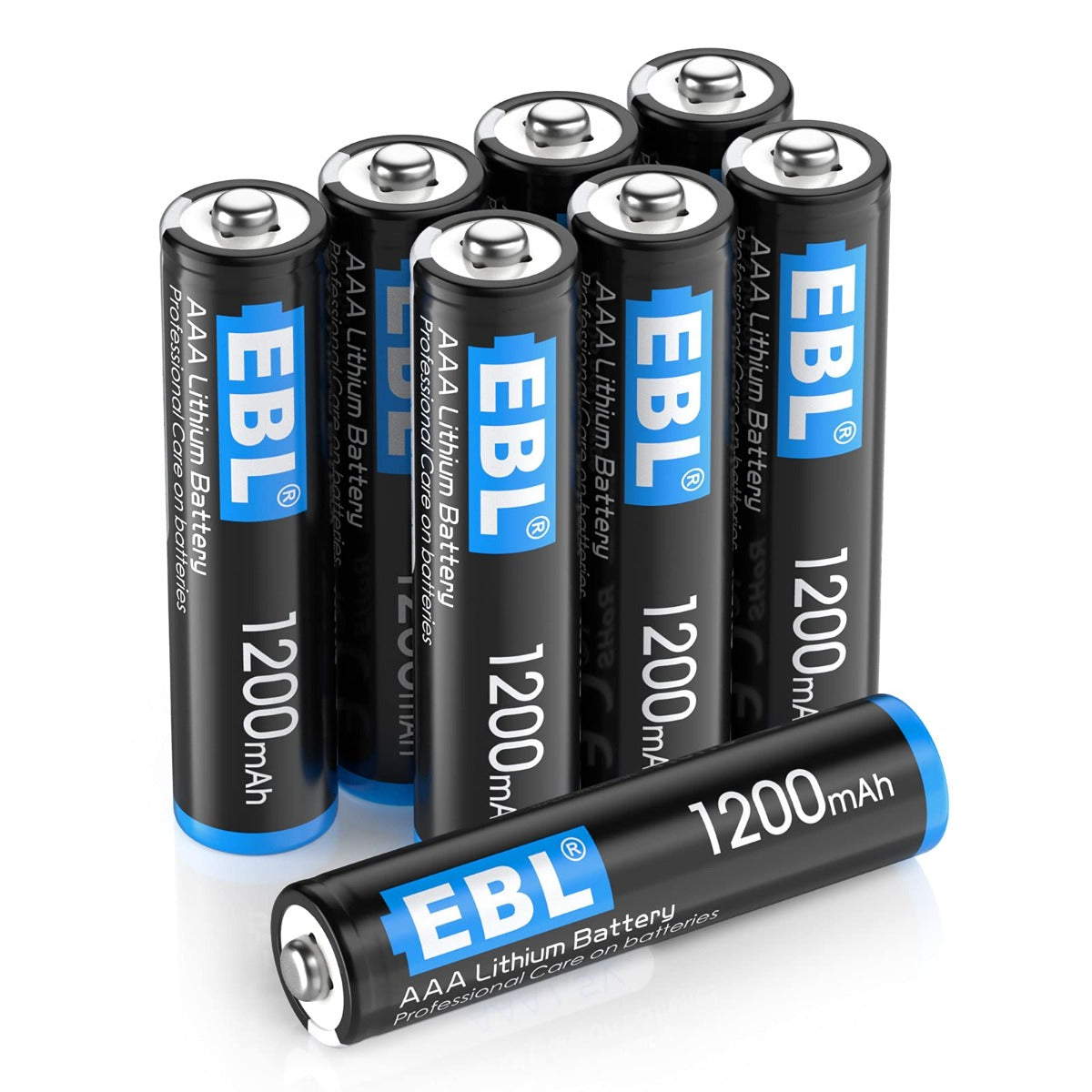 EBL 1200mAh 1.5V AAA Lithium Batteries - Long Lasting Power for Digital Cameras, Flashlights & Toys - Non-Rechargeable High Performance Batteries