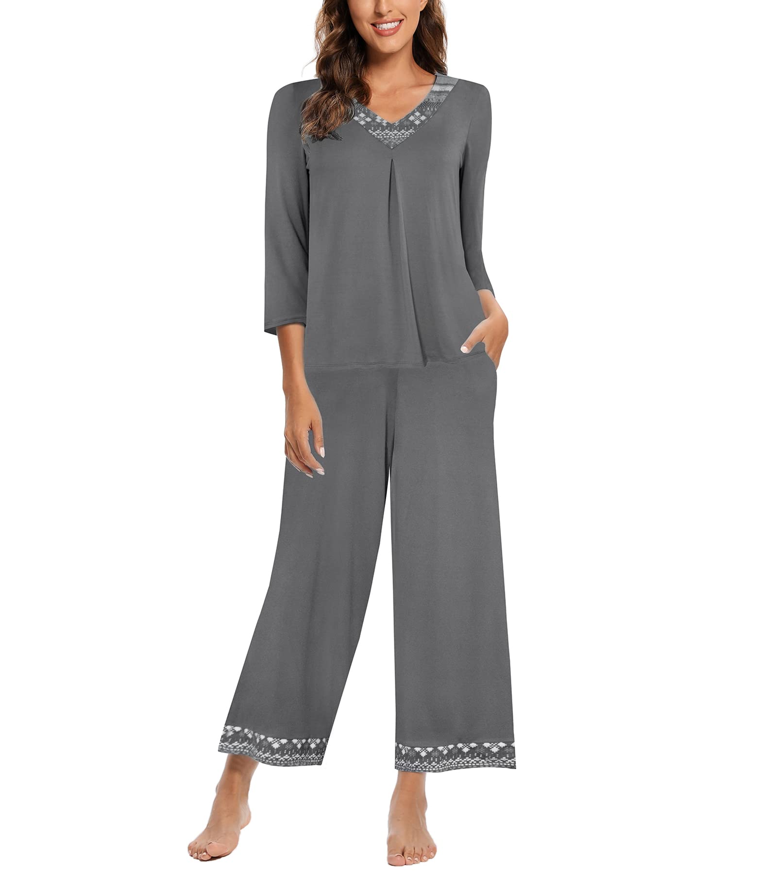 IZZY TOBY Women's Cotton Pajama Sets - Soft & Breathable Summer Sleepwear for Women - Perfect for Lounging, Sleeping & Vacation Comfort