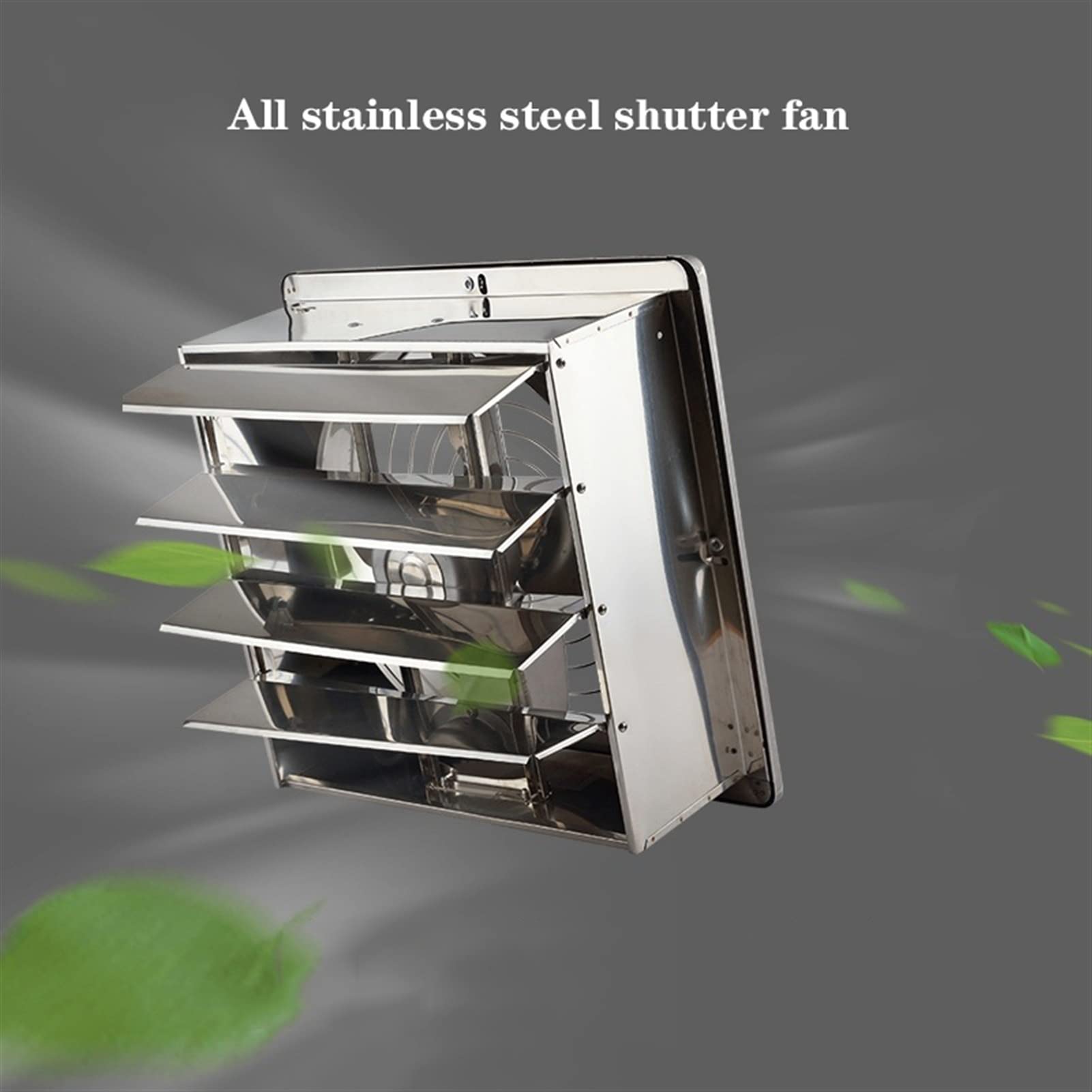 MBROS 8/10/12 Inch Stainless Steel Square Exhaust Fan - Powerful Shutter Ventilator for Bathroom, Kitchen, Office & Factory Ventilation | Durable Extractor Vent Fan for Home & Commercial Use