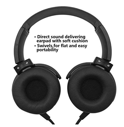 Foldable Over-Ear Headphones with Noise Cancellation & Call Control - Wired Headphones for Men, Women & Kids - Perfect for Work, Travel & Gaming