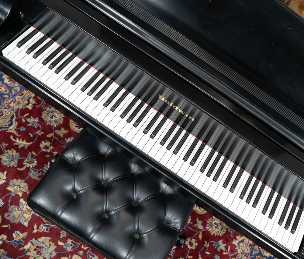 Baldwin 5'8R1CR Artist Series Grand Piano in Satin Ebony Finish - Premium Handcrafted Upright Piano for Concert Halls, Music Studios & Luxury Homes
