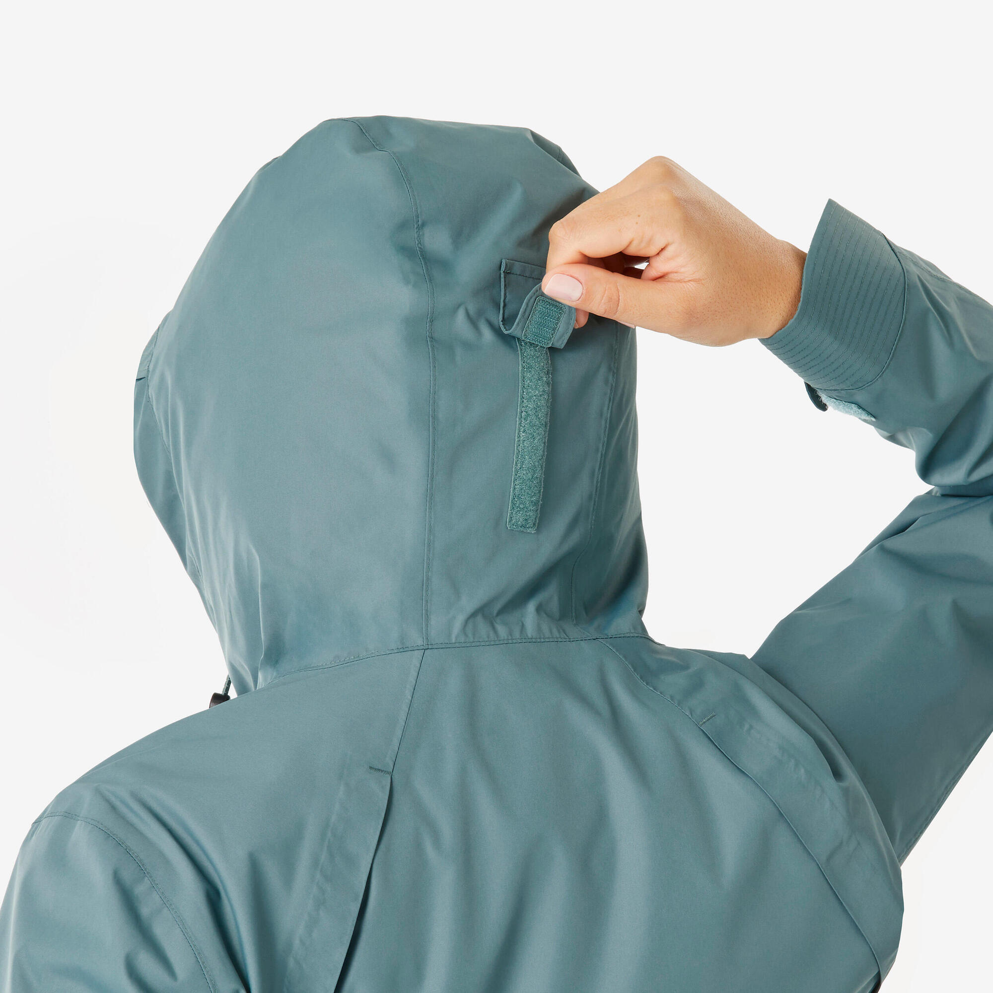 Quechua Women’s NH500 Waterproof Hiking Rain Jacket - Lightweight Windproof Outdoor Coat for Trekking, Camping & Mountain Adventures