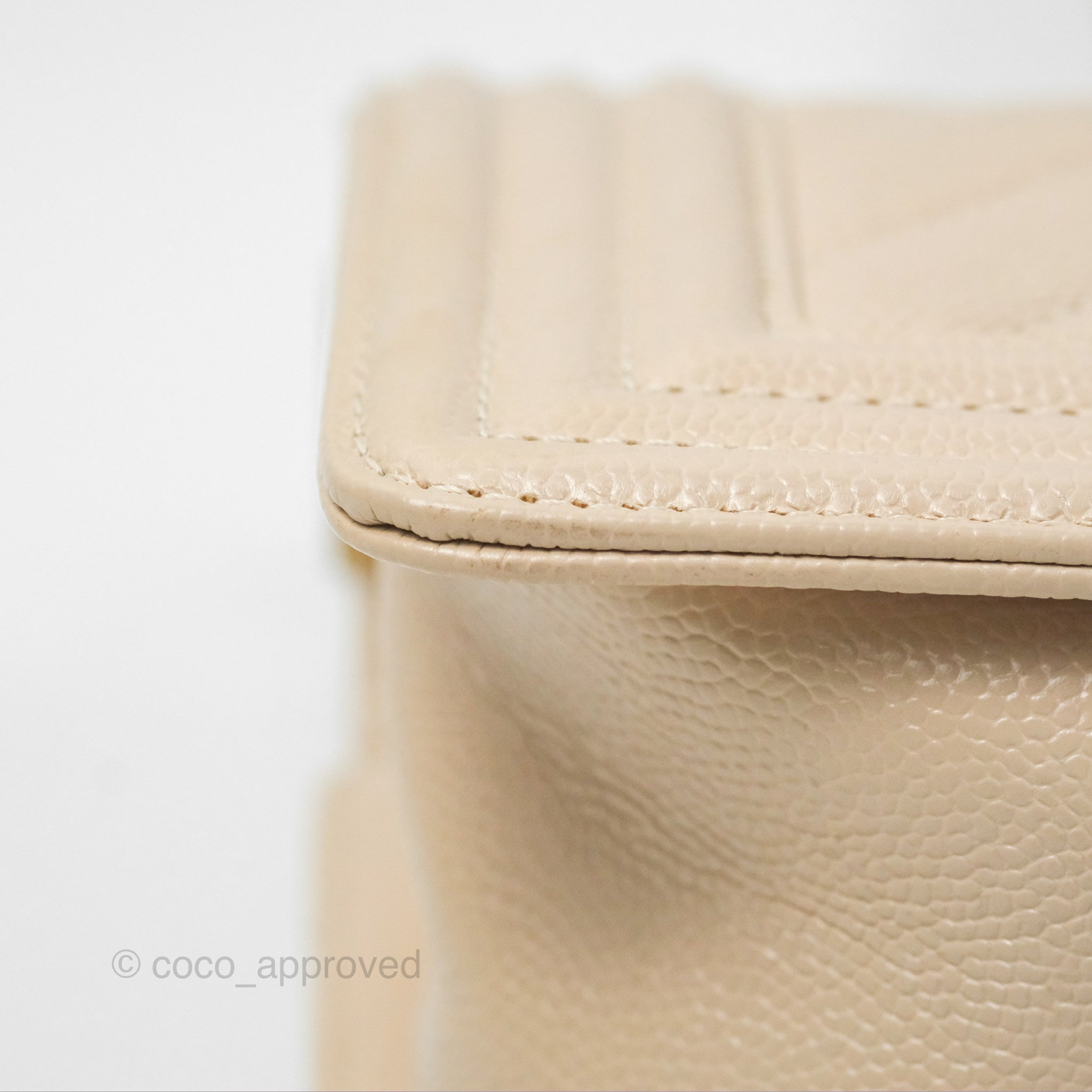 Chanel Chevron Small Boy Bag in Cream Ivory Caviar Leather with Aged Gold Hardware - Perfect for Luxury Fashion & Everyday Elegance