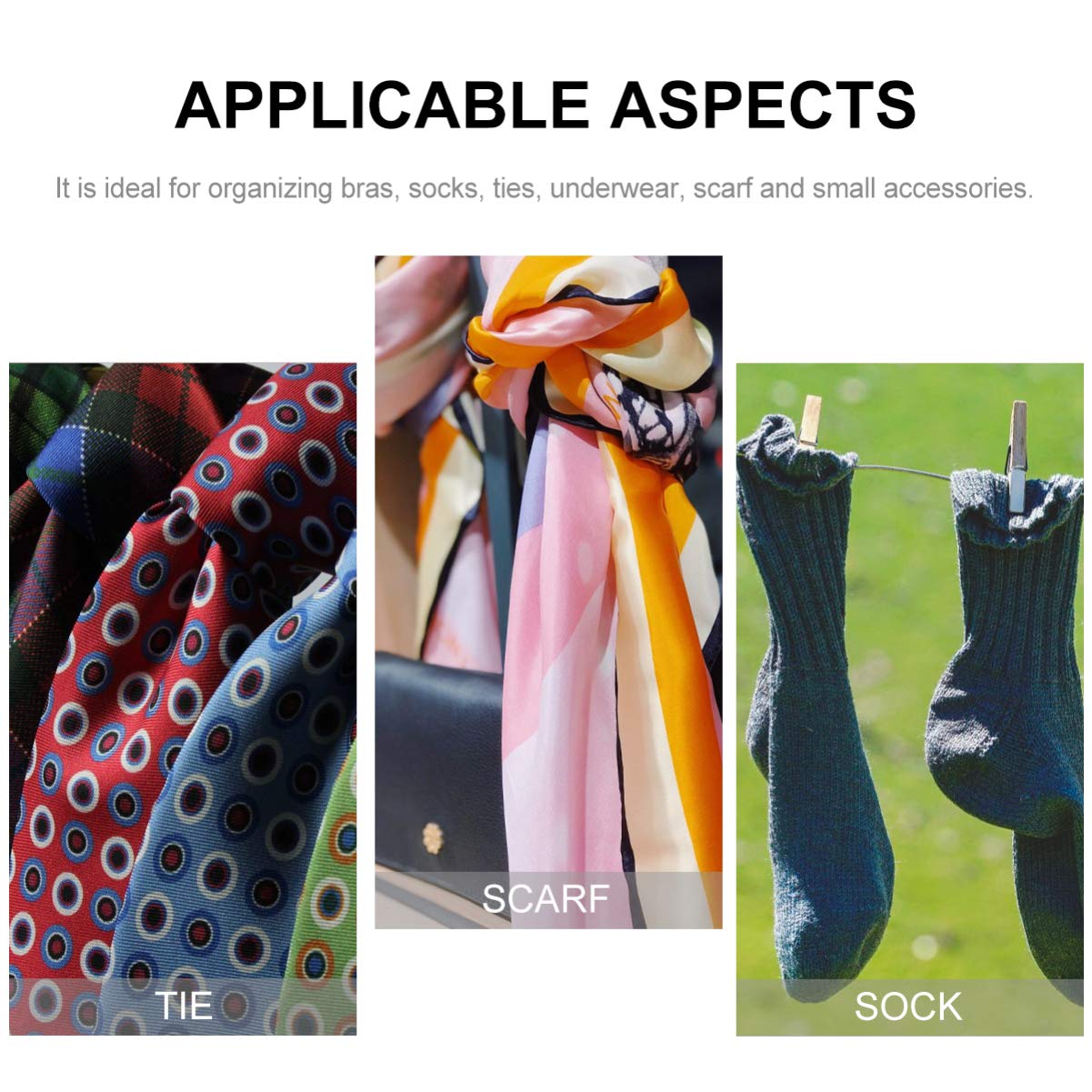 Honeycomb Drawer Organizer Set of 6 - Cabilock Drawer Dividers for Underwear, Socks & Accessories | Expandable Storage Trays for Dresser, Closet & Bedroom Organization