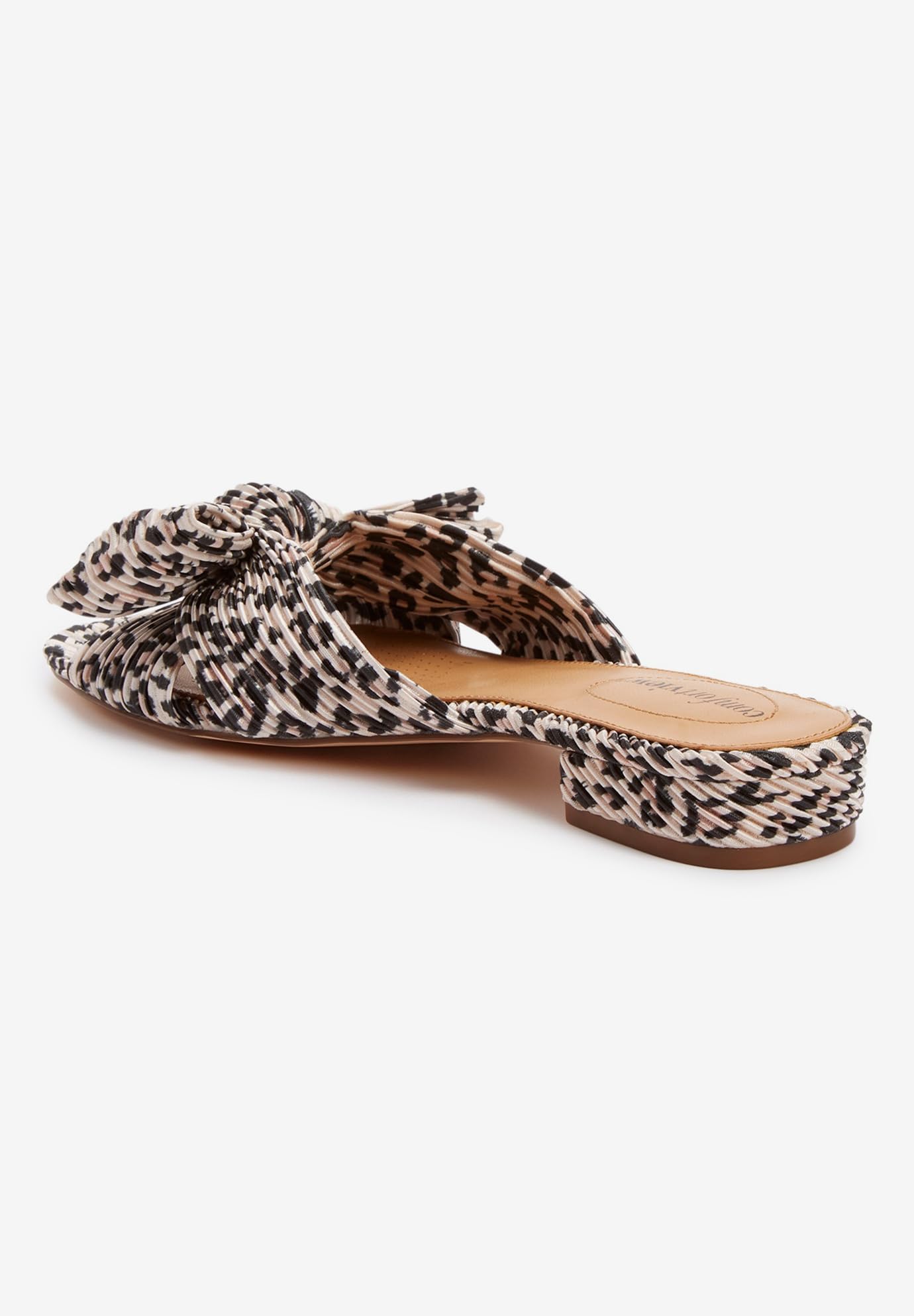 Comfortview Women's Wide Width The Blanche Mule - Slip-On House Shoes for Wide Feet with Arch Support | Perfect for Indoor Relaxation, Spa Days & Cozy Home Wear