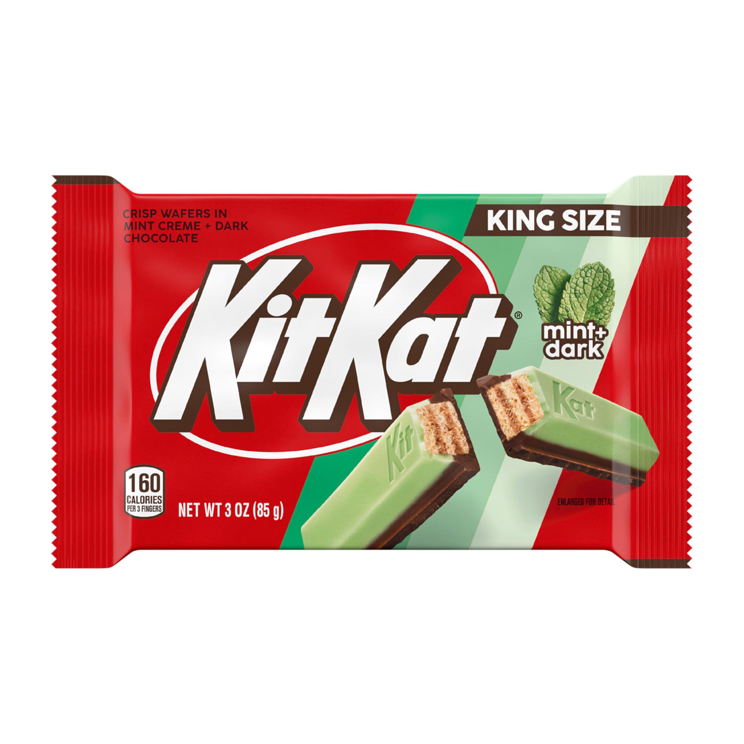 KIT KAT DUOS Dark Chocolate Mint Wafer Candy Bar - King Size 3 oz - Perfect for Snacking, Gifts & Dessert Lovers