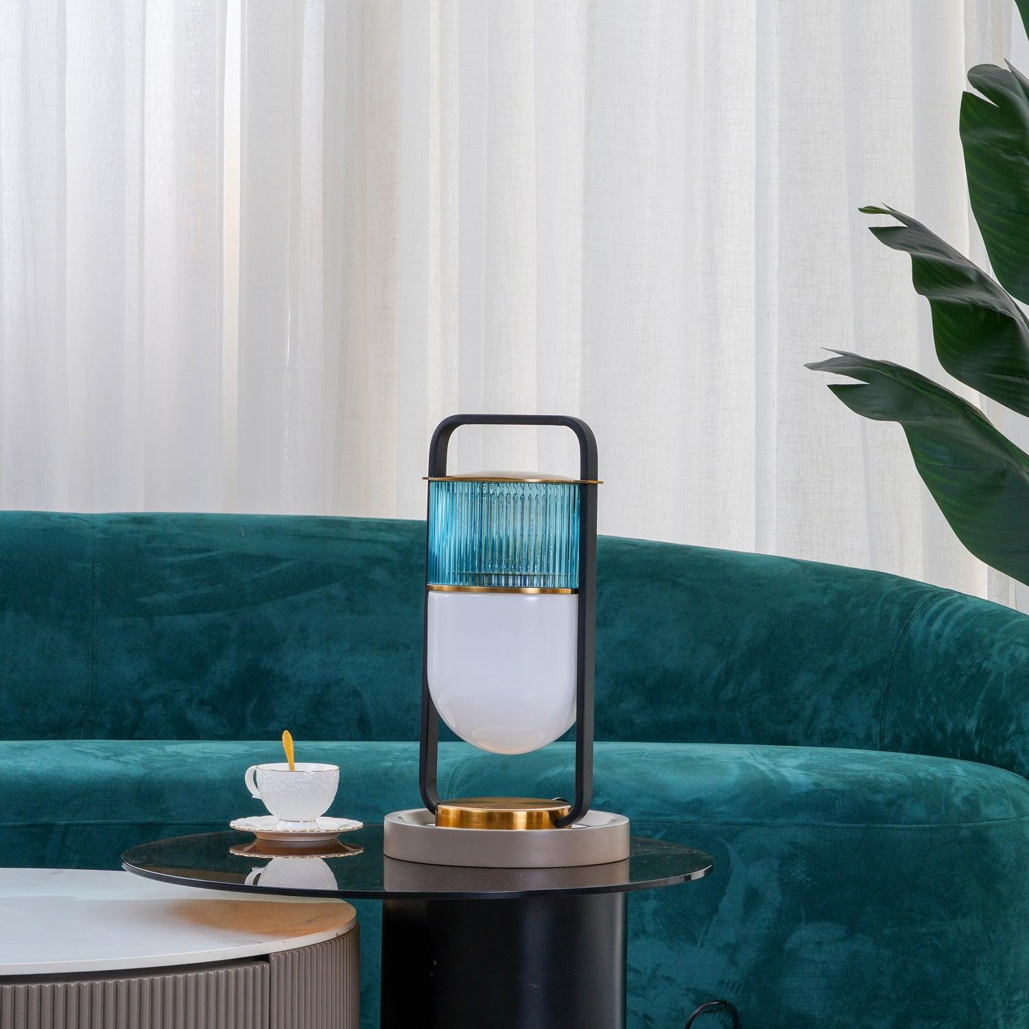 Modern Xi Table Lamp - Stylish LED Nightstand Light for Bedroom, Living Room & Office - Perfect for Reading, Relaxing & Decor