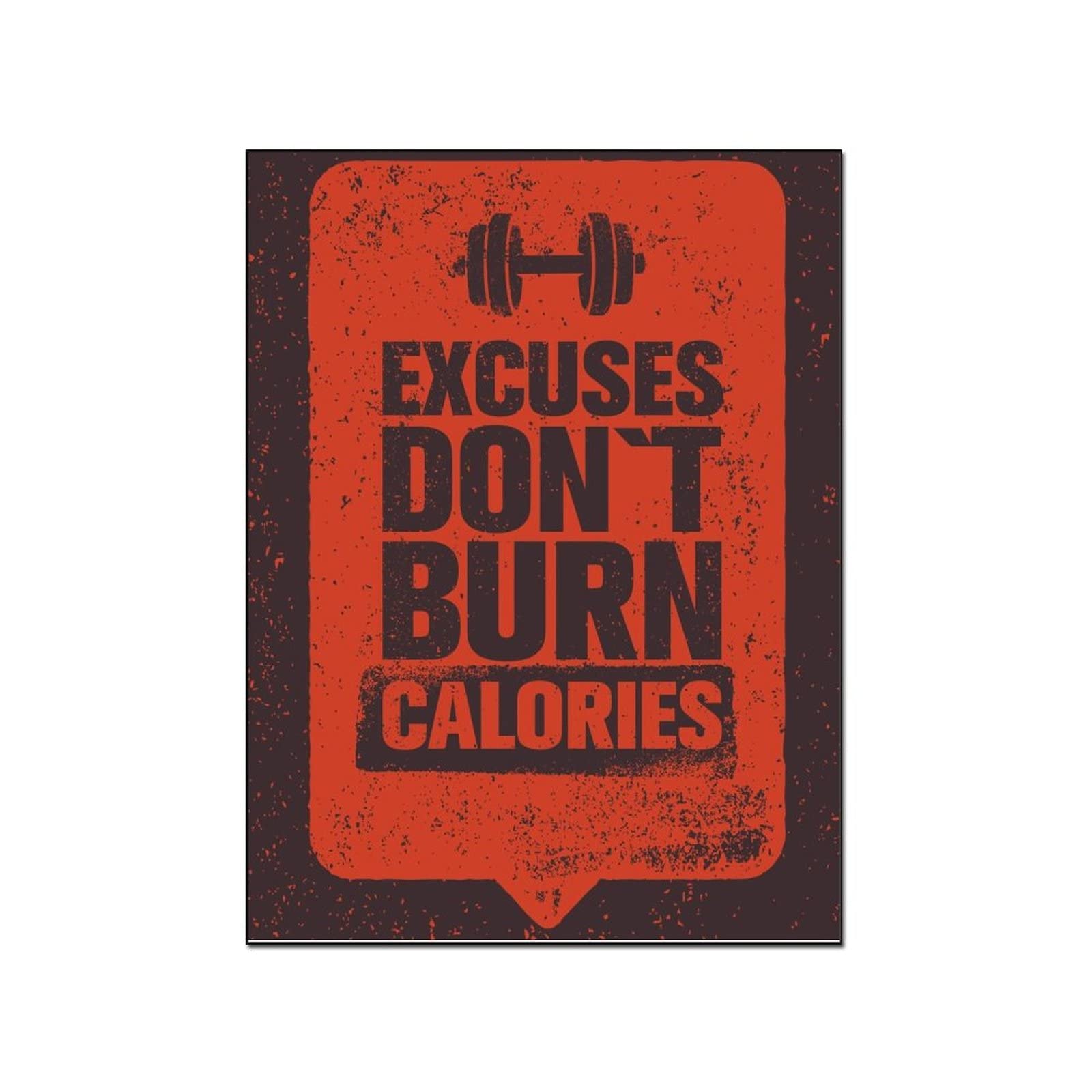Motivational Fitness Wall Art - 'No Excuses' Gym & Workout Poster for Home, Office, Bedroom & Living Room Decor - 12x16 Inches (30x40cm) - Perfect for Home Gym, Yoga Studio & Fitness Motivation