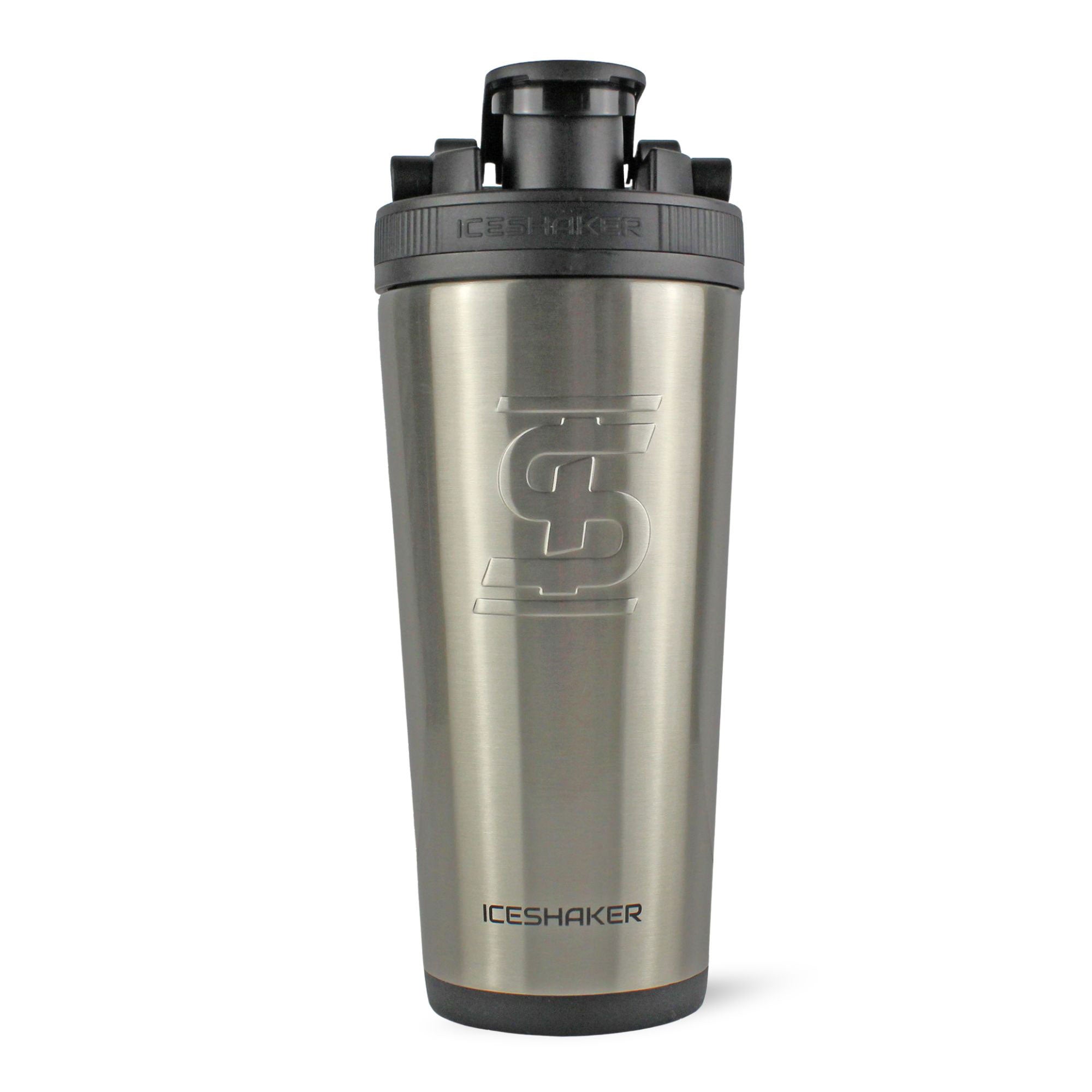26oz Stainless Steel Ice Shaker Bottle - Leakproof Insulated Water Bottle for Gym, Workout & Sports | Keeps Drinks Cold 24+ Hours | BPA Free