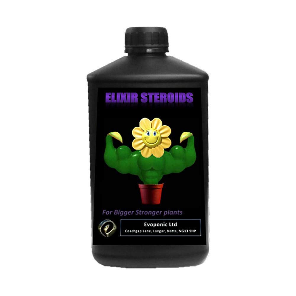Evoponic Elixir Steroids for Stronger Plants - 1L Organic Plant Growth Booster for Indoor & Outdoor Gardening | Enhances Root Development & Flowering