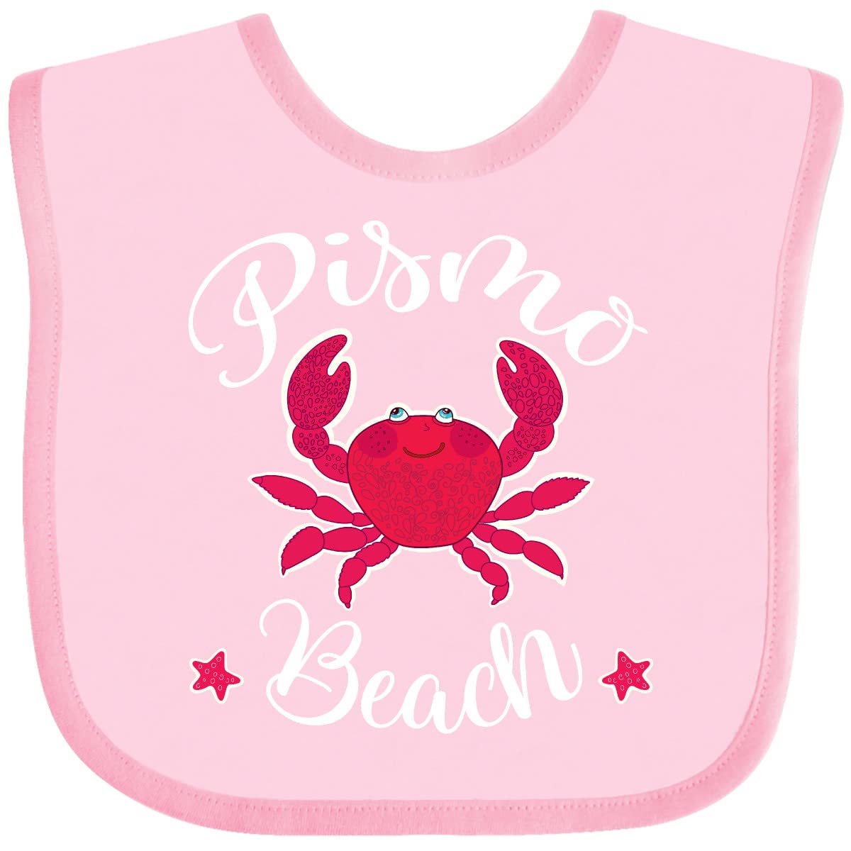 Inktastic Pismo Beach California Baby Bib - Soft Cotton Drool Bib for Infants & Toddlers - Perfect for Feeding, Teething & Playtime at Home or Outdoors