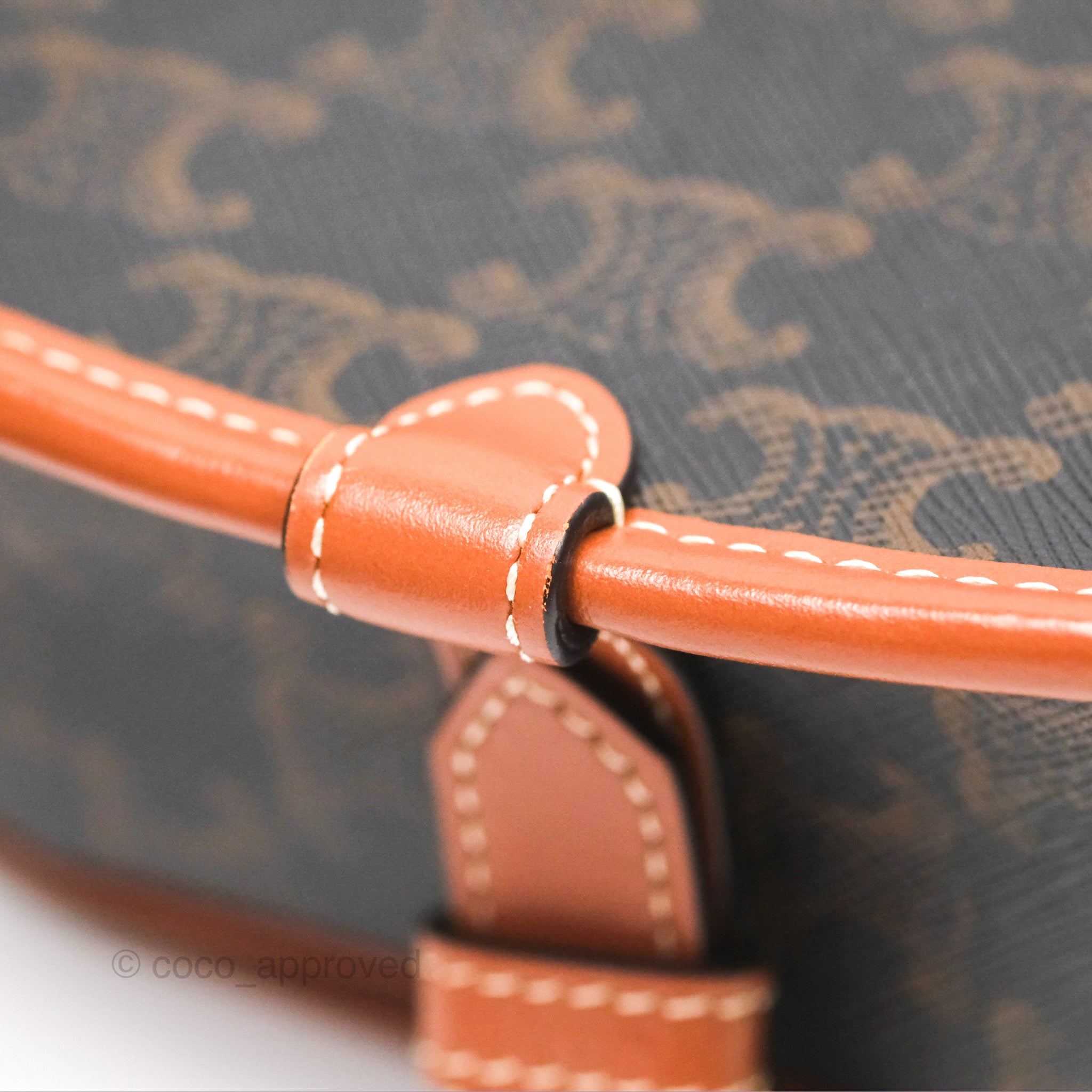 Celine Medium Triomphe Canvas Folco Bag in Tan - Luxury Crossbody Handbag for Women, Perfect for Work, Travel & Everyday Use